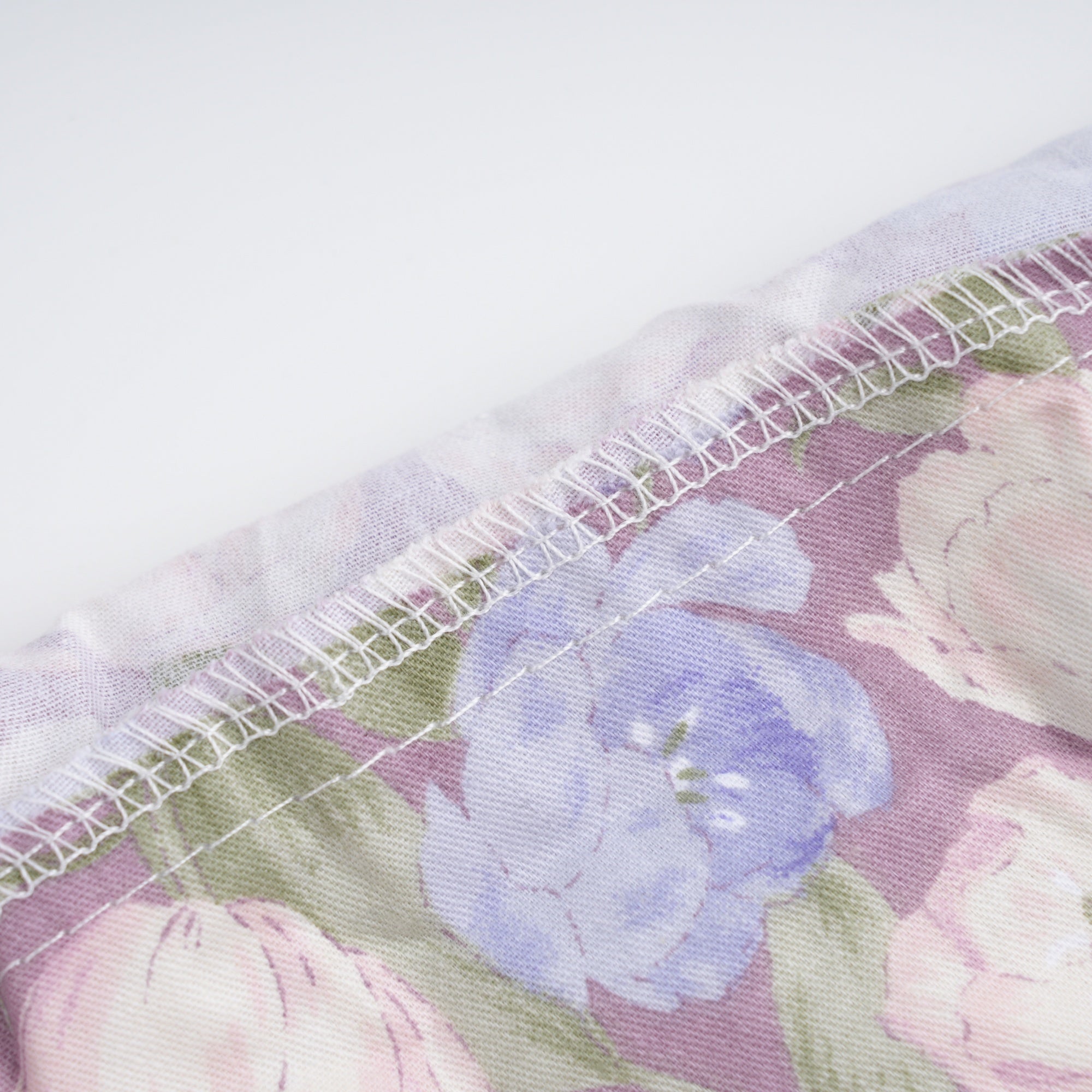 Purple Blossom Cotton Ponytail Scrub Cap