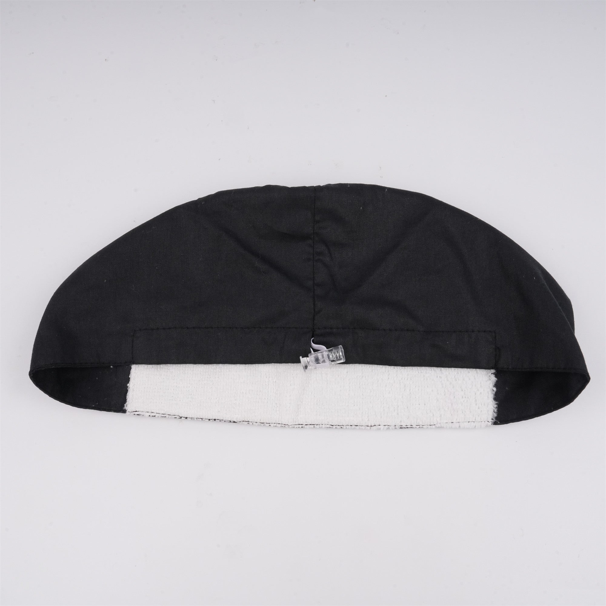 Black Solid Cotton Surgical Scrub Cap - EURO STYLE