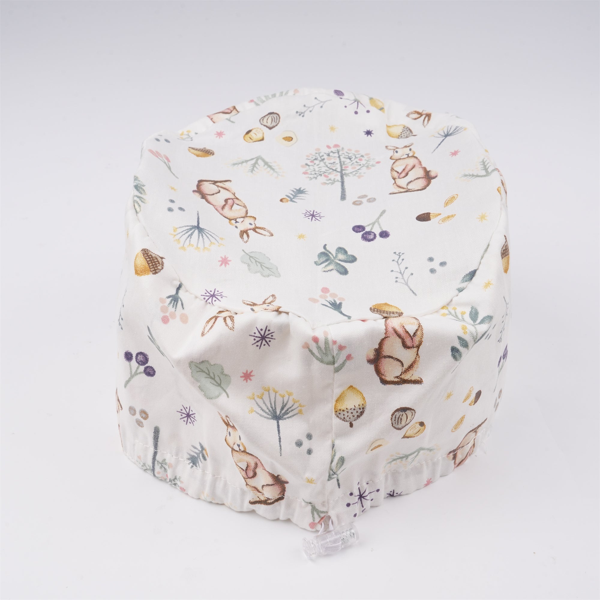 Cute Bunny Floral Euro Surgical Scrub Cap