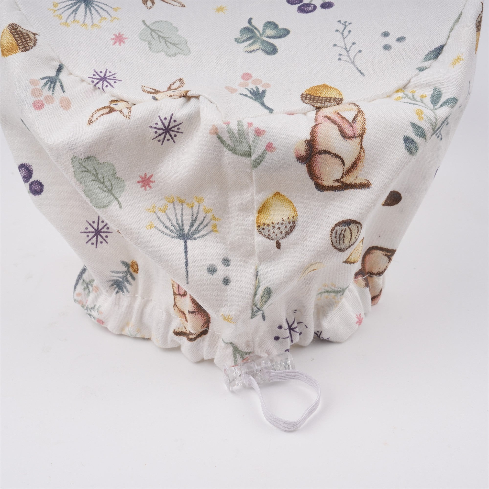 Cute Bunny Floral Euro Surgical Scrub Cap