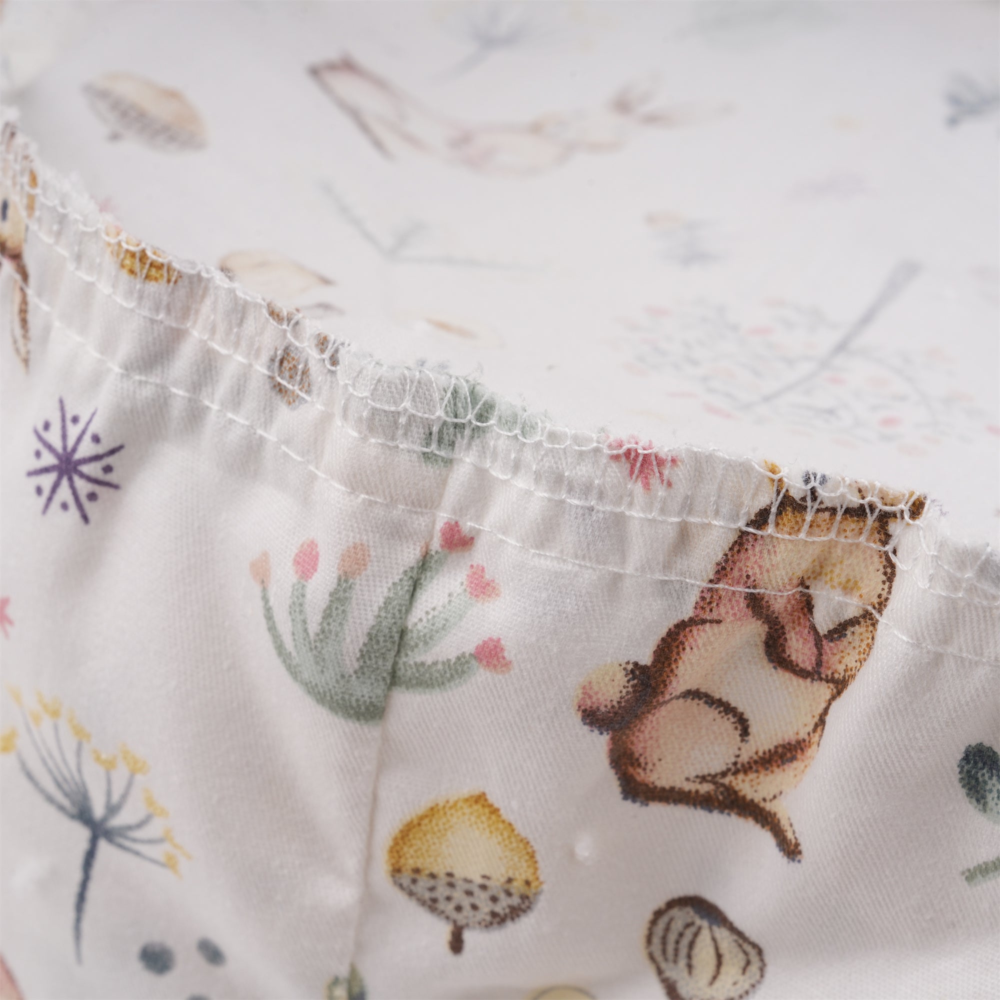 Cute Bunny Floral Euro Surgical Scrub Cap