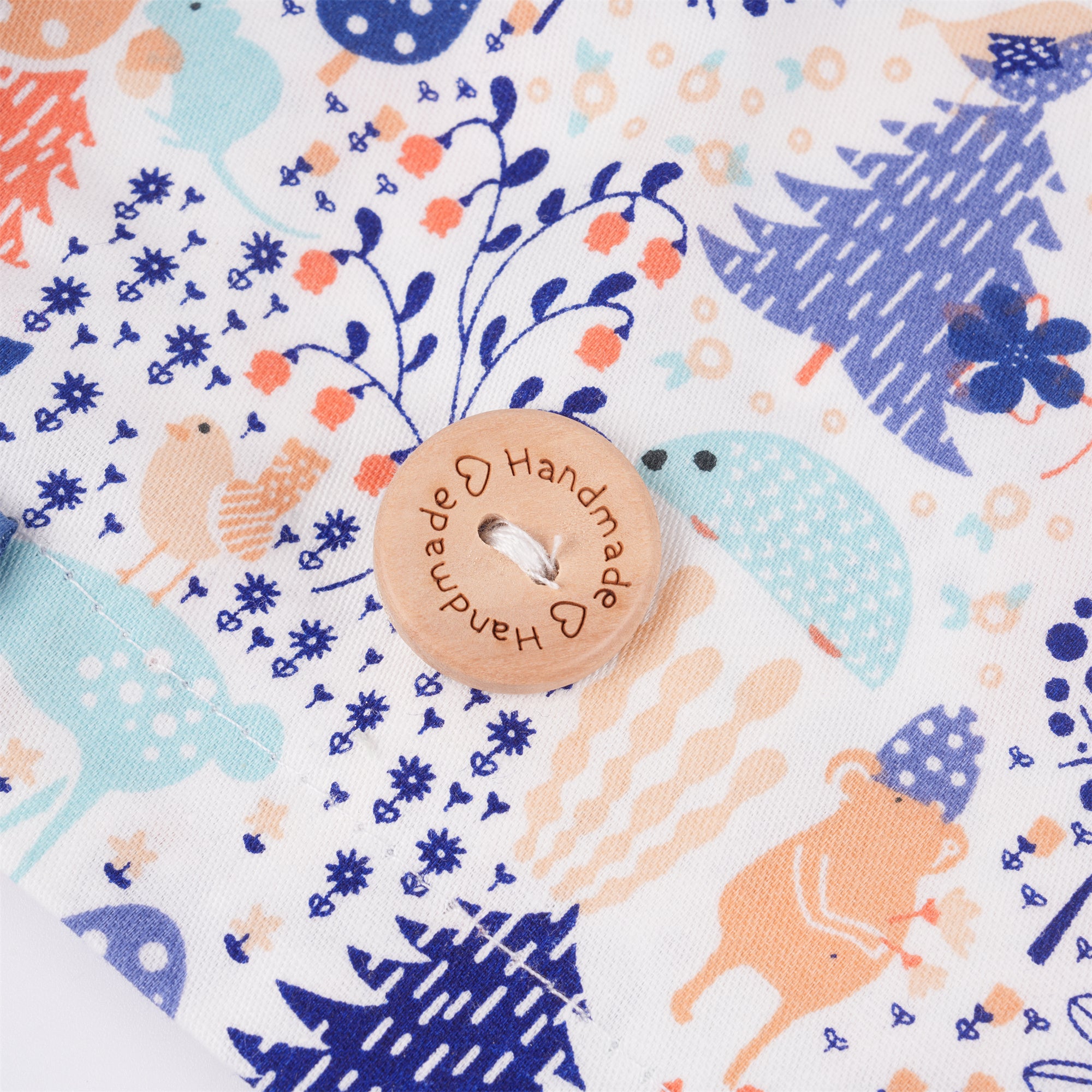 Blue Forest Cotton Ponytail Scrub Cap