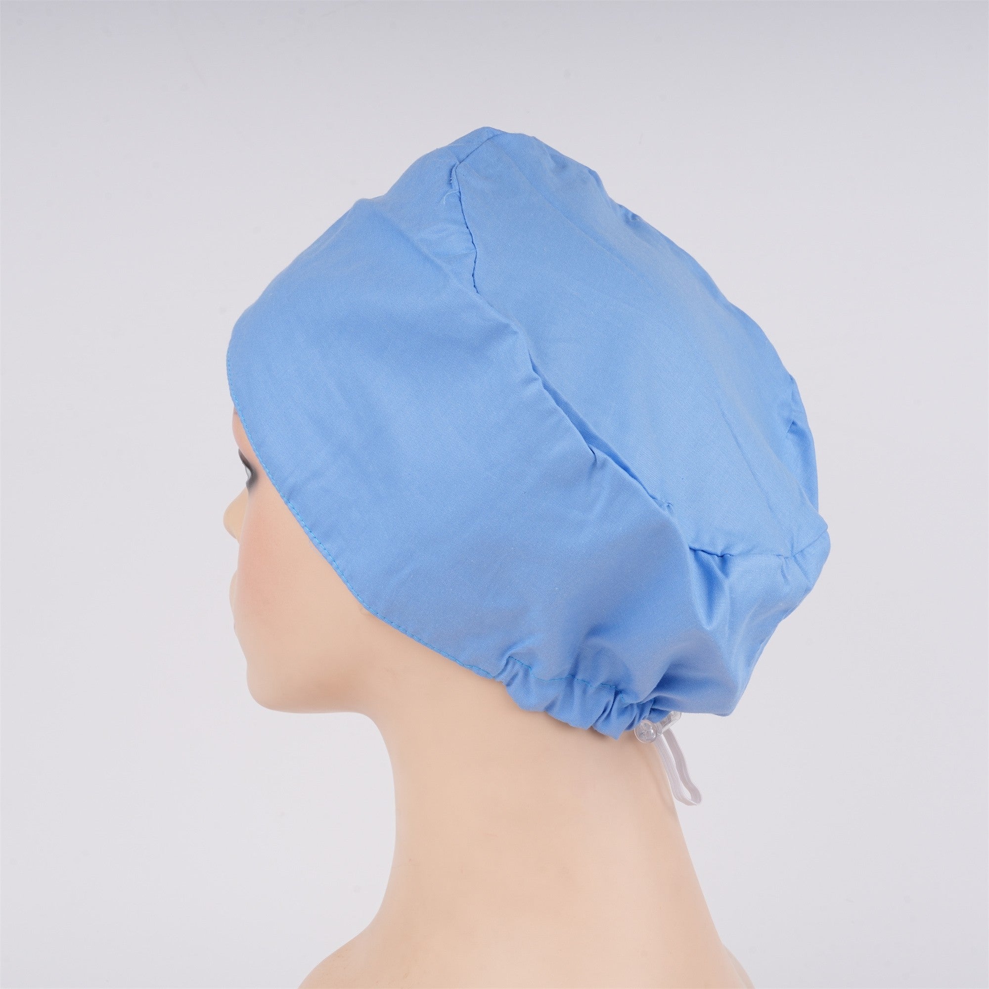 Light Blue Solid Cotton Scrub Cap - EURO STYLE
