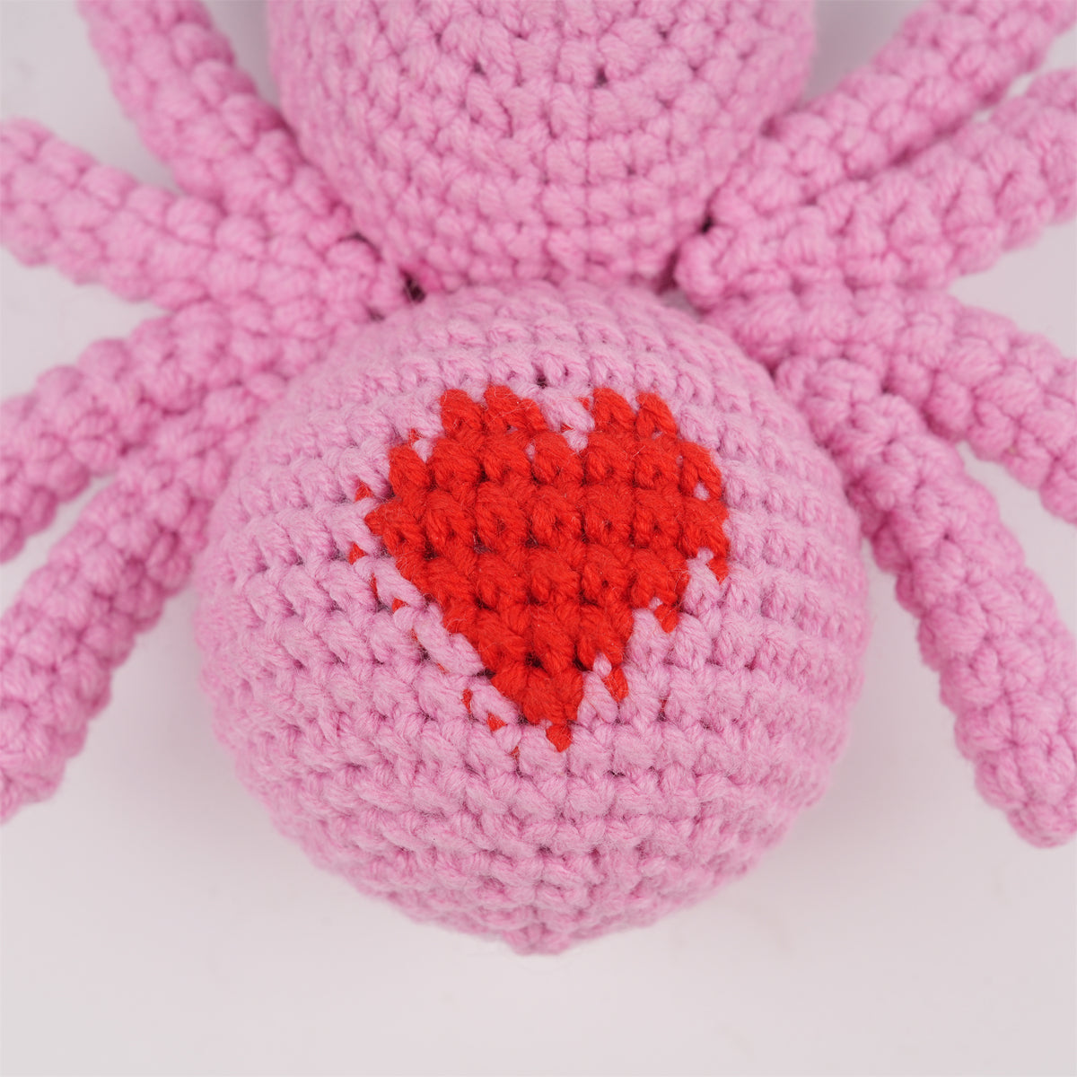 Pink Spider Car Mirror Hanging Valentine’s Day Crochet Ornament