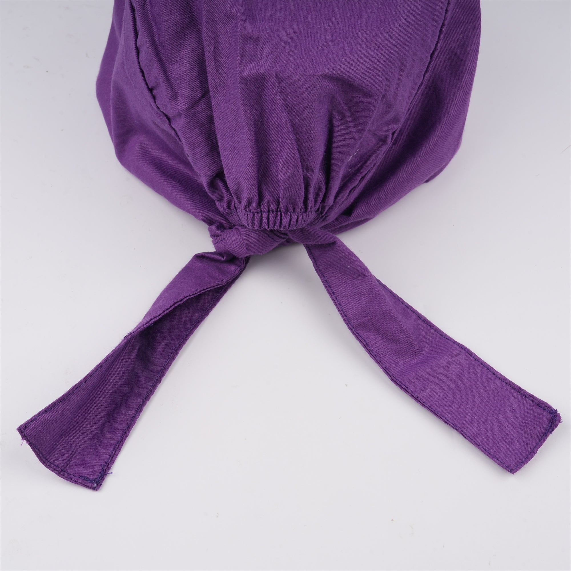 Deep Purple Cotton Surgical Scrub Cap - Tie-back Style