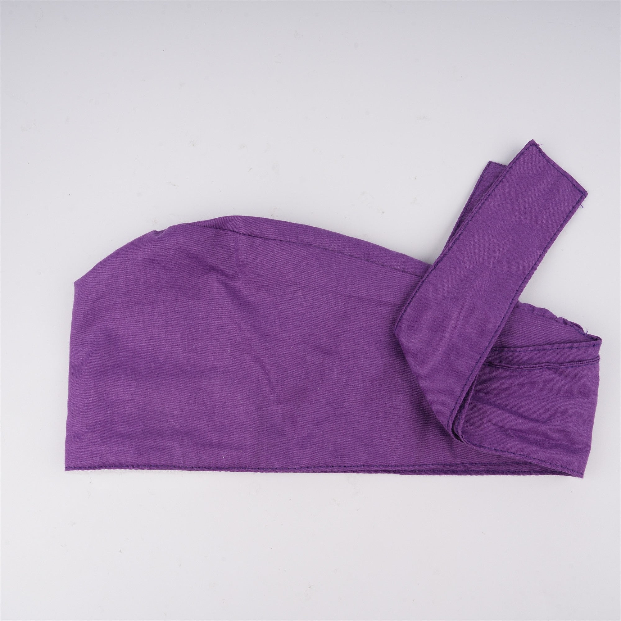 Deep Purple Cotton Surgical Scrub Cap - Tie-back Style
