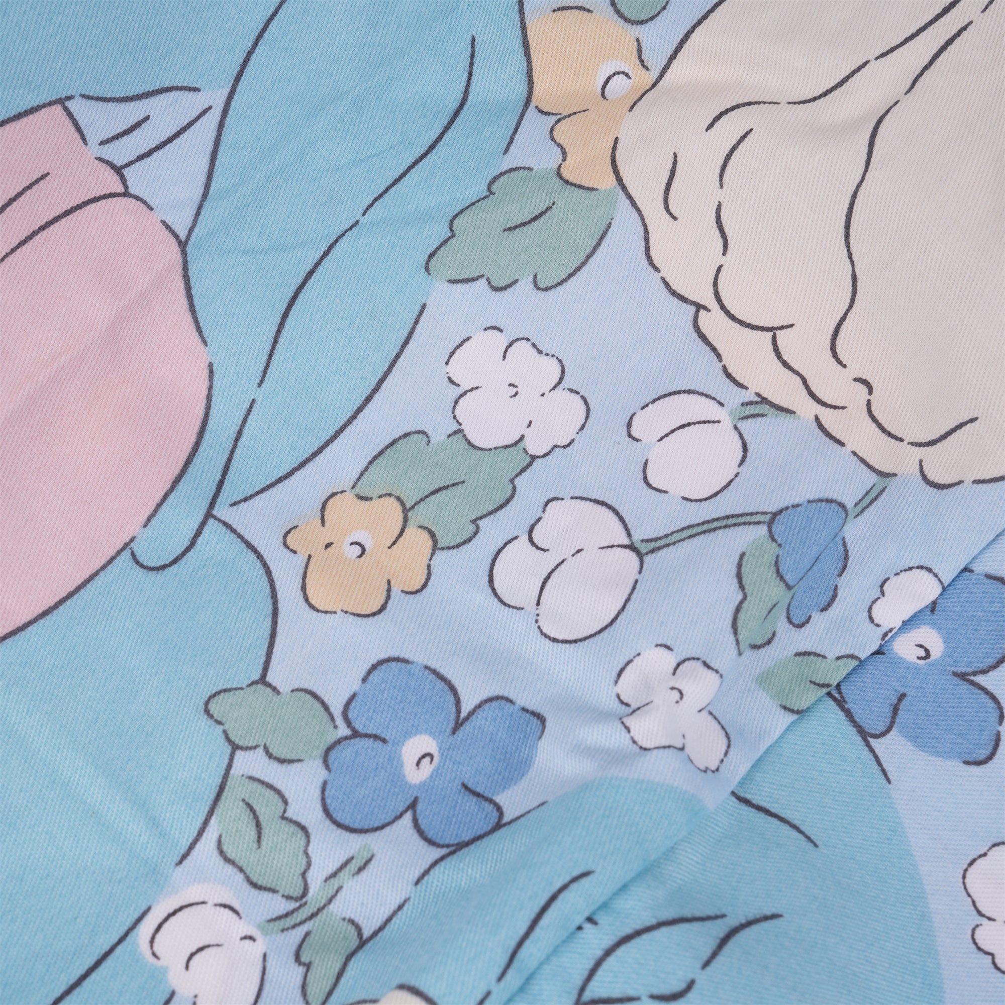 Tulip Bunny Cotton Ponytail Scrub Cap