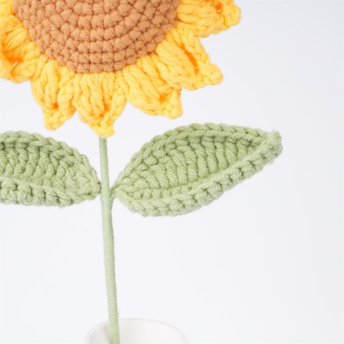 Handmade Crochet Small Sunflower,Cute Rainbow Pig/Smileflower Stem