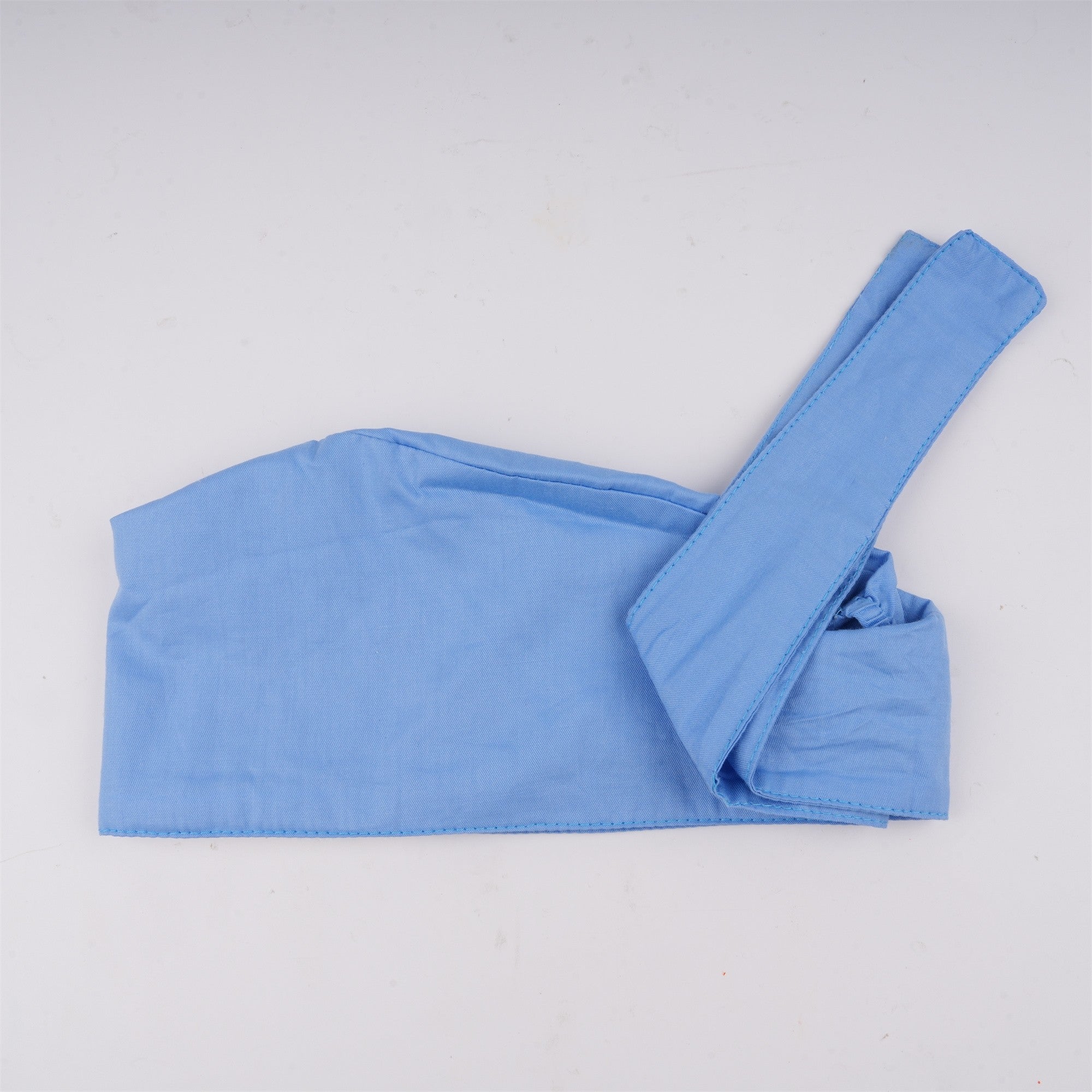 Light Blue Cotton Surgical Scrub Cap - Tie-back Style