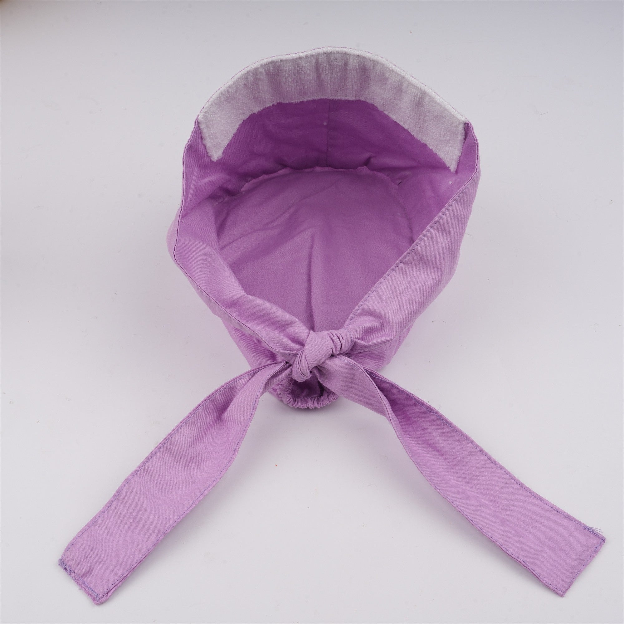Light Purple Solid Cotton Surgical Scrub Cap - Tie-back Style