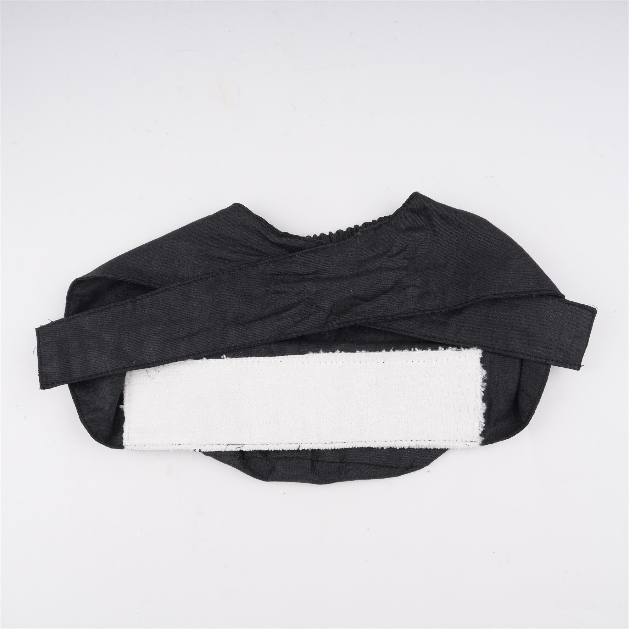 Black Solid Surgical Scrub Cap Unisex - Tie-back Style