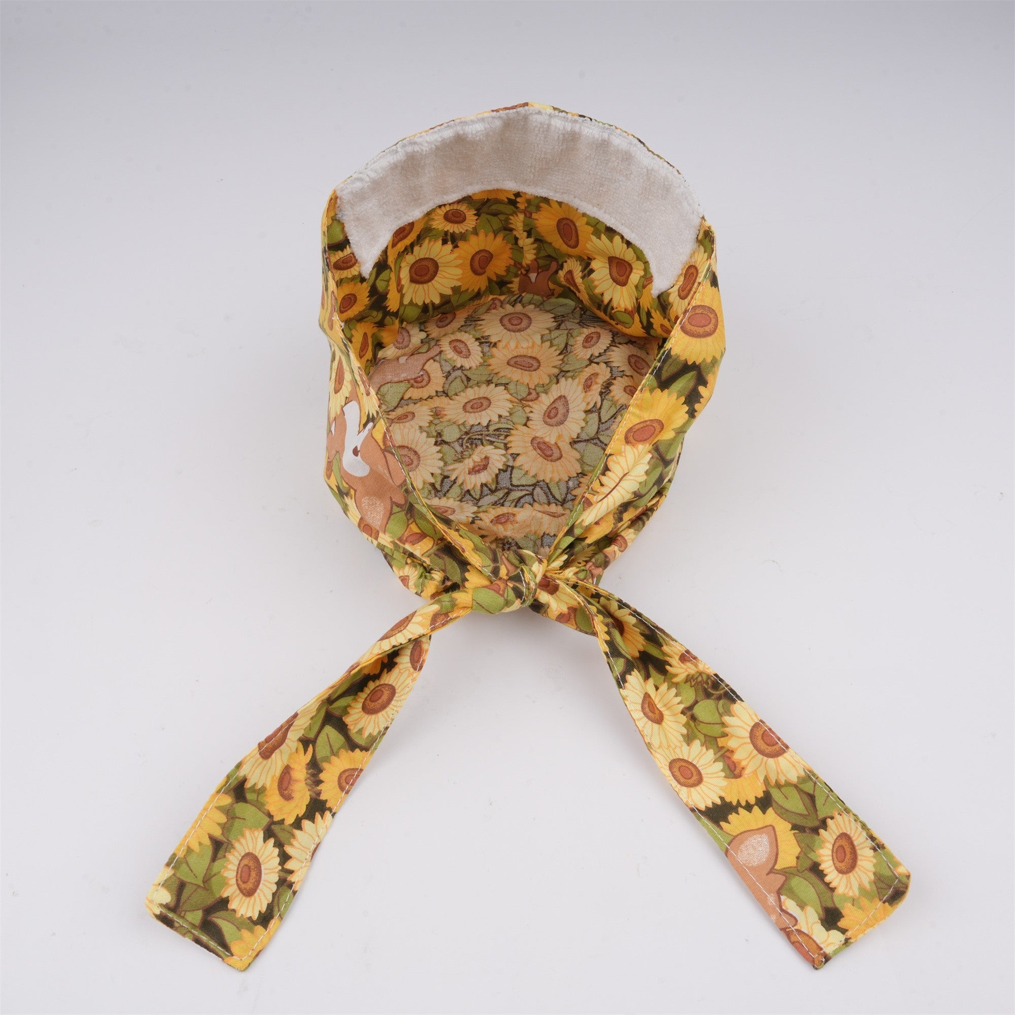 Summer Sunflower Cotton Surgical Scrub Cap - Tieback Style