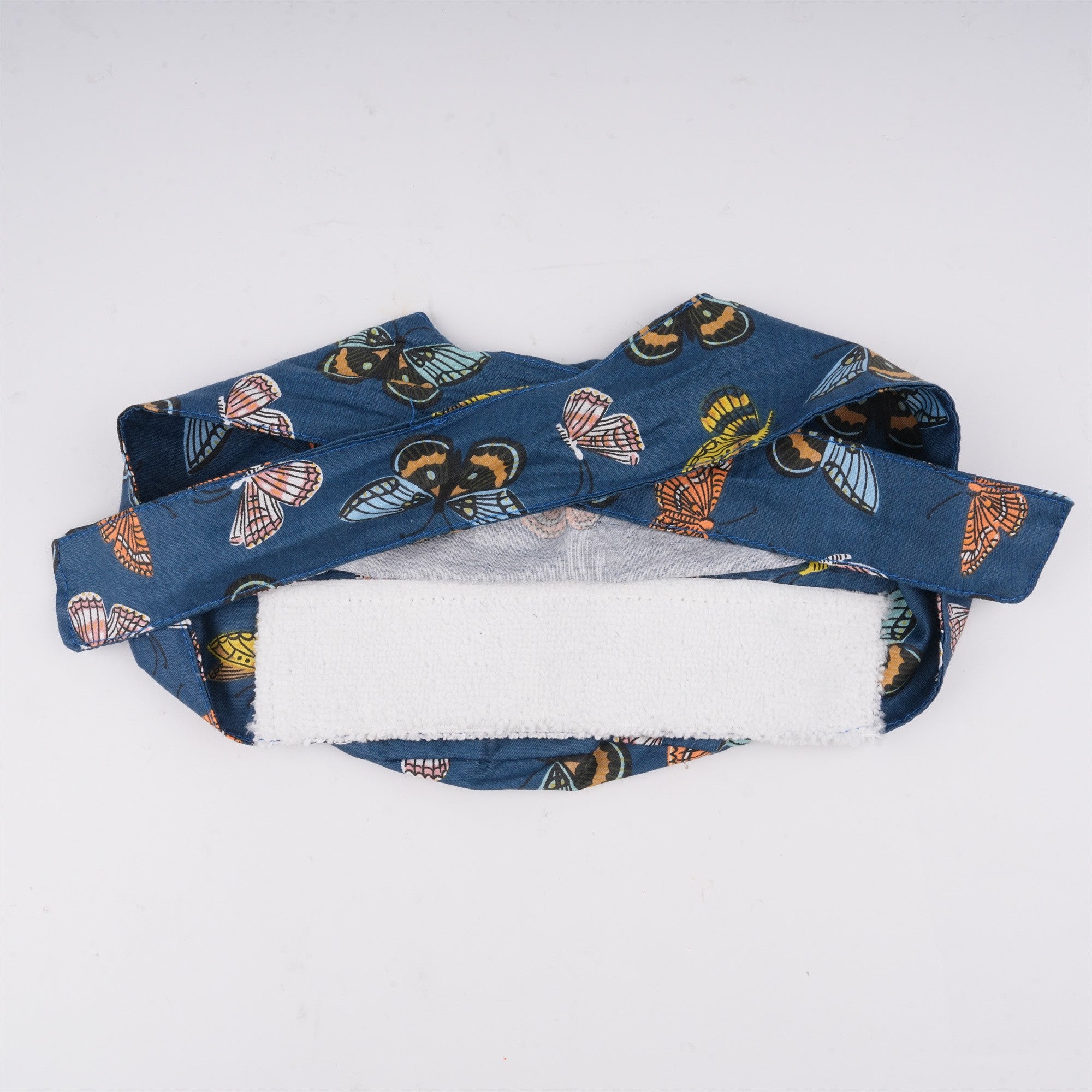 Navy Butterfly Cotton Scrub Cap,Handmade Tieback Style surgical Hat