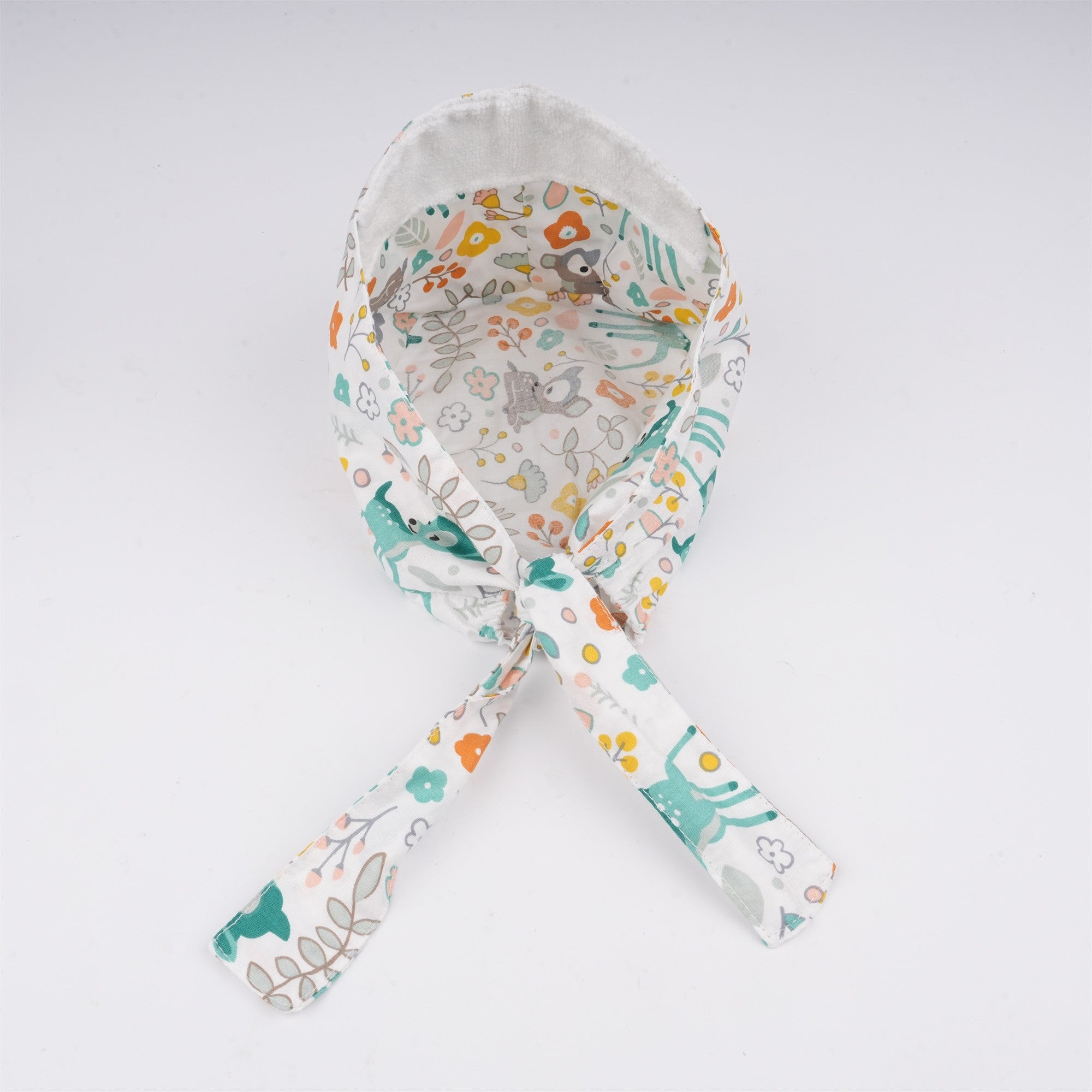 Teal Deer Cotton Surgical Scrub Cap,Handmade Tieback OR Hat