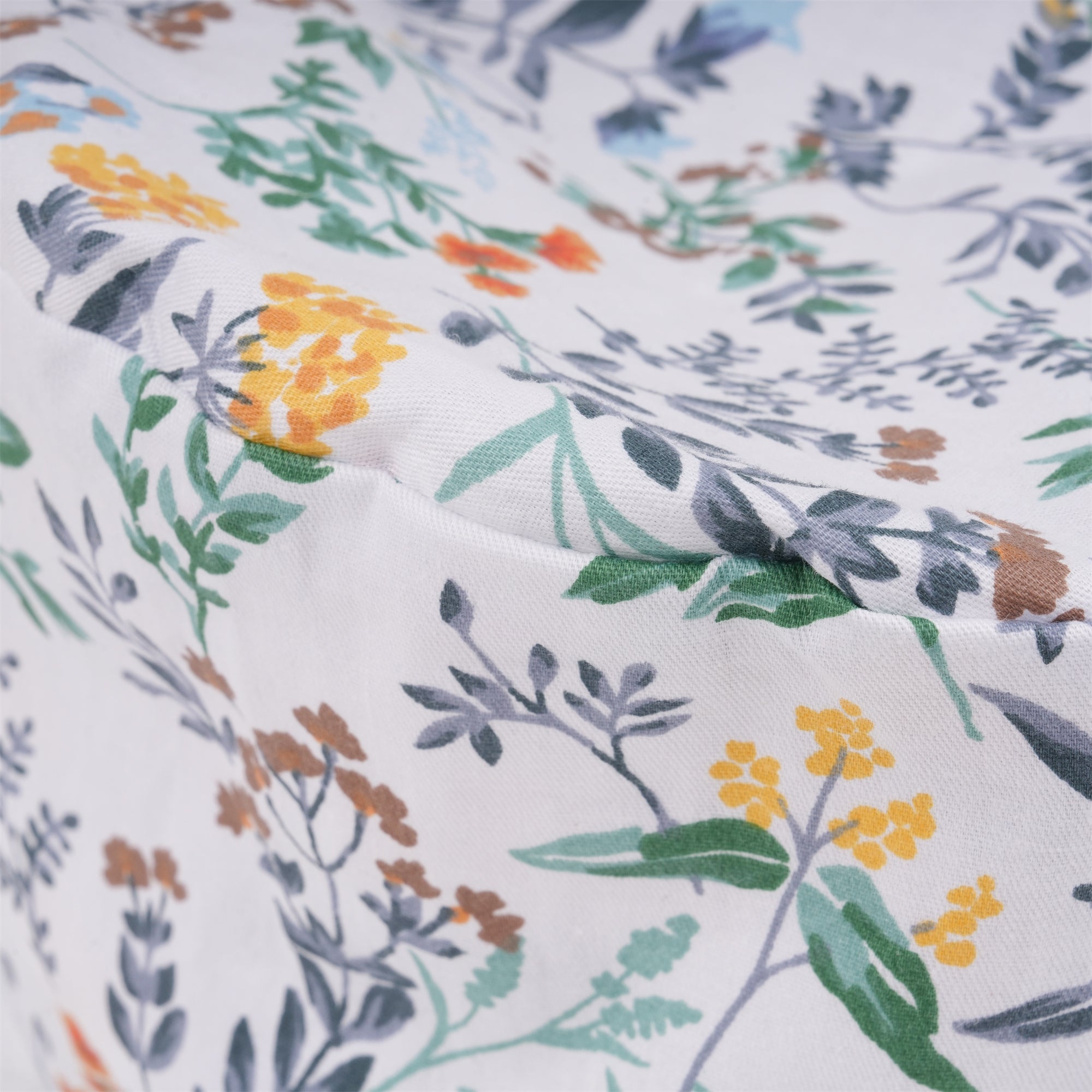 Wildflowers Tieback Surgical Scrub Cao, White Cotton OR Hat Handmade