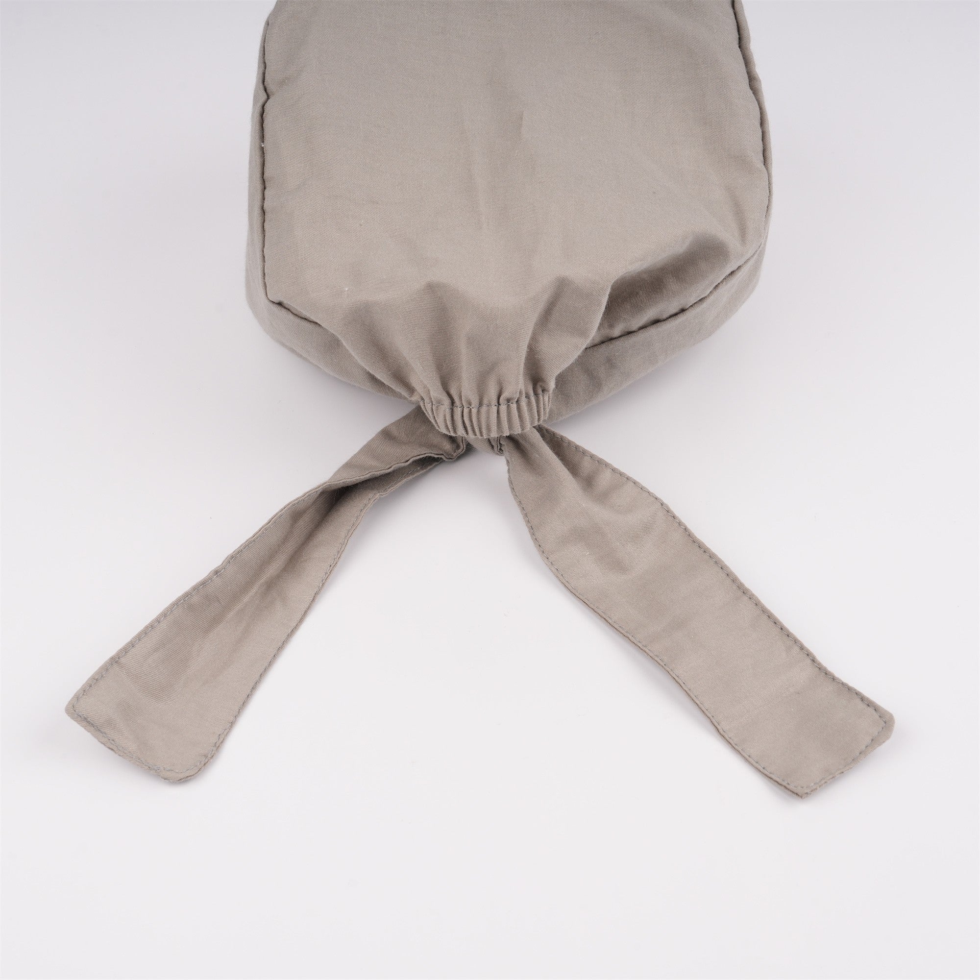Grey Solid Cotton Surgical Scrub Cap - Tie-back Style