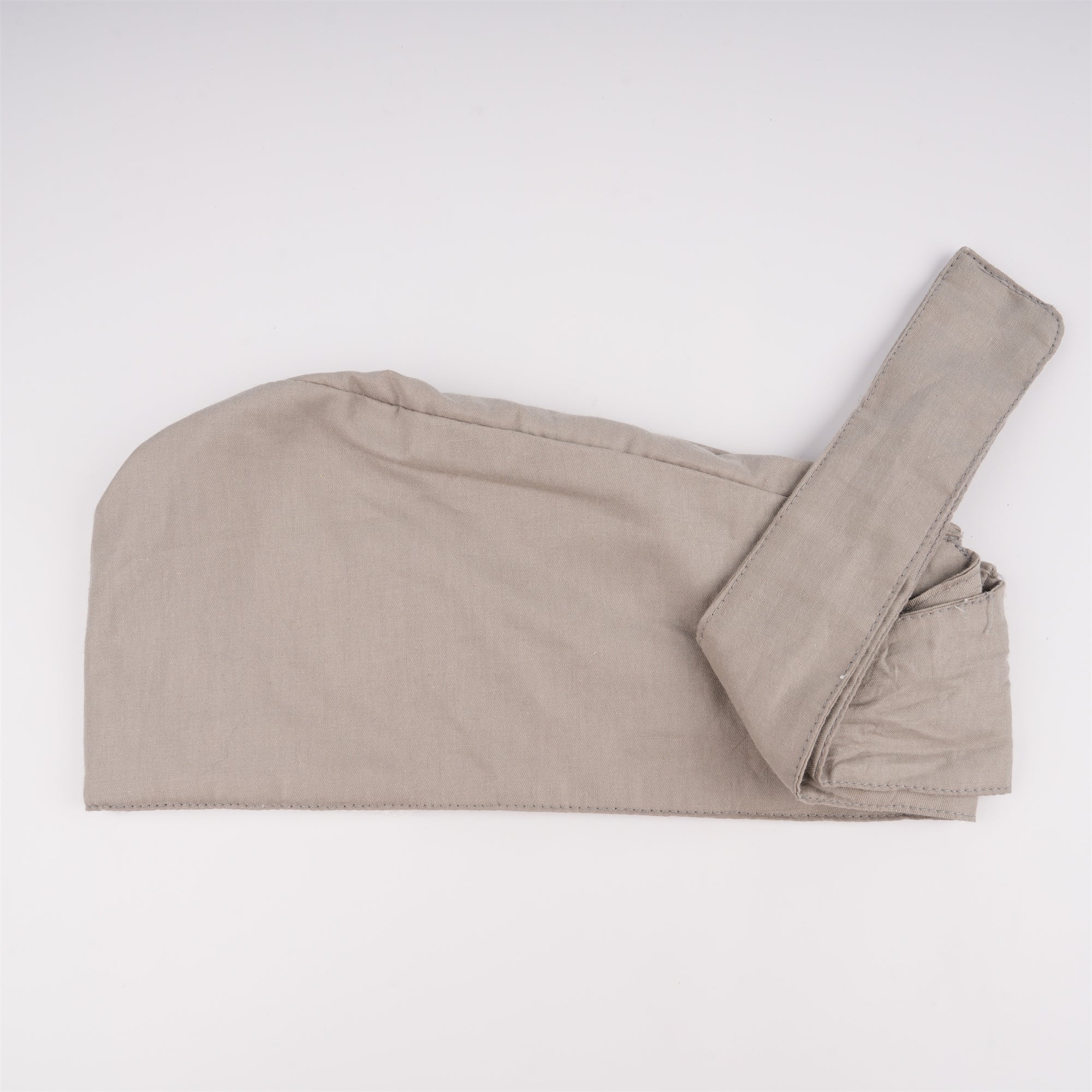 Grey Solid Cotton Surgical Scrub Cap - Tie-back Style