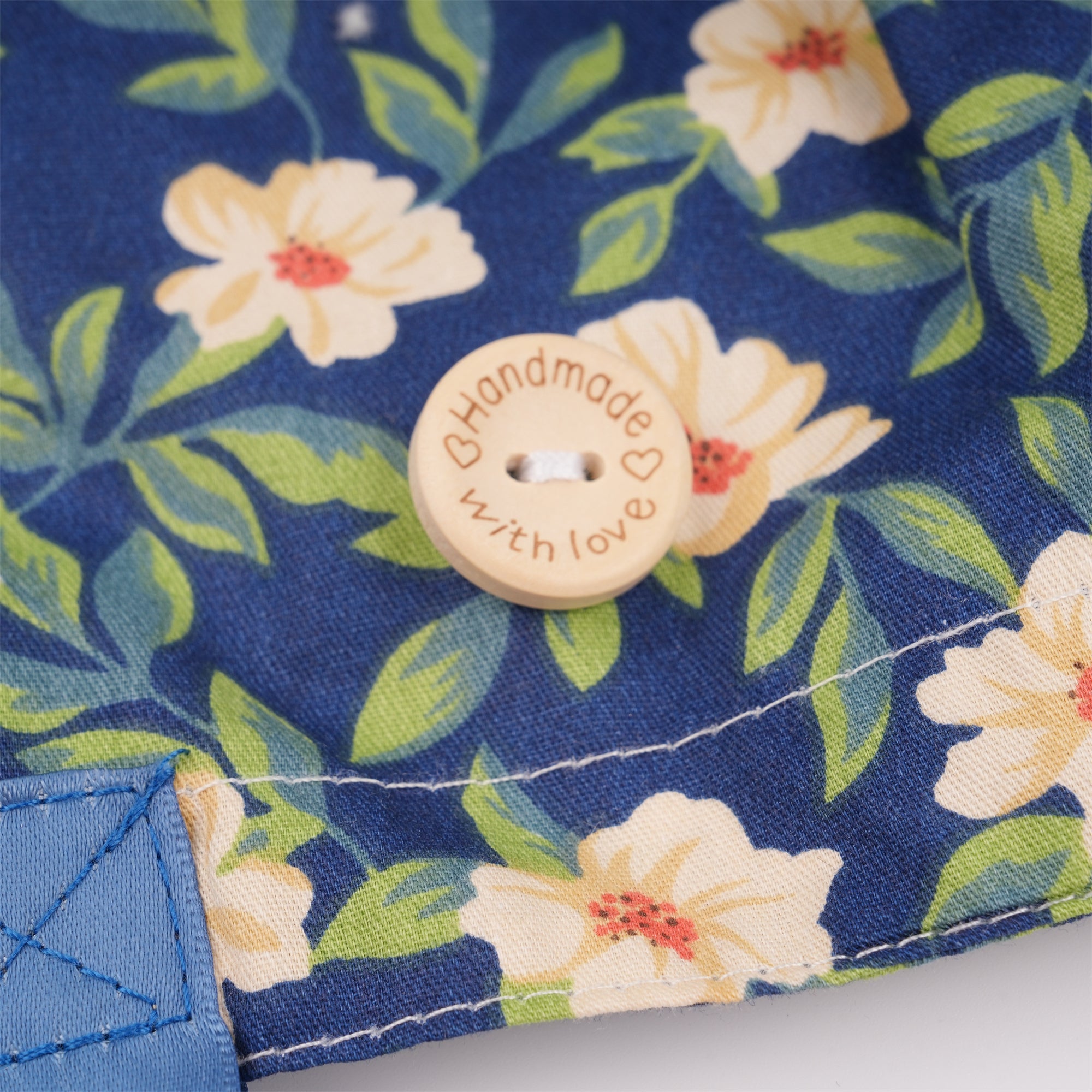 Fall Yellow Floral Cotton Ponytail Scrub Cap