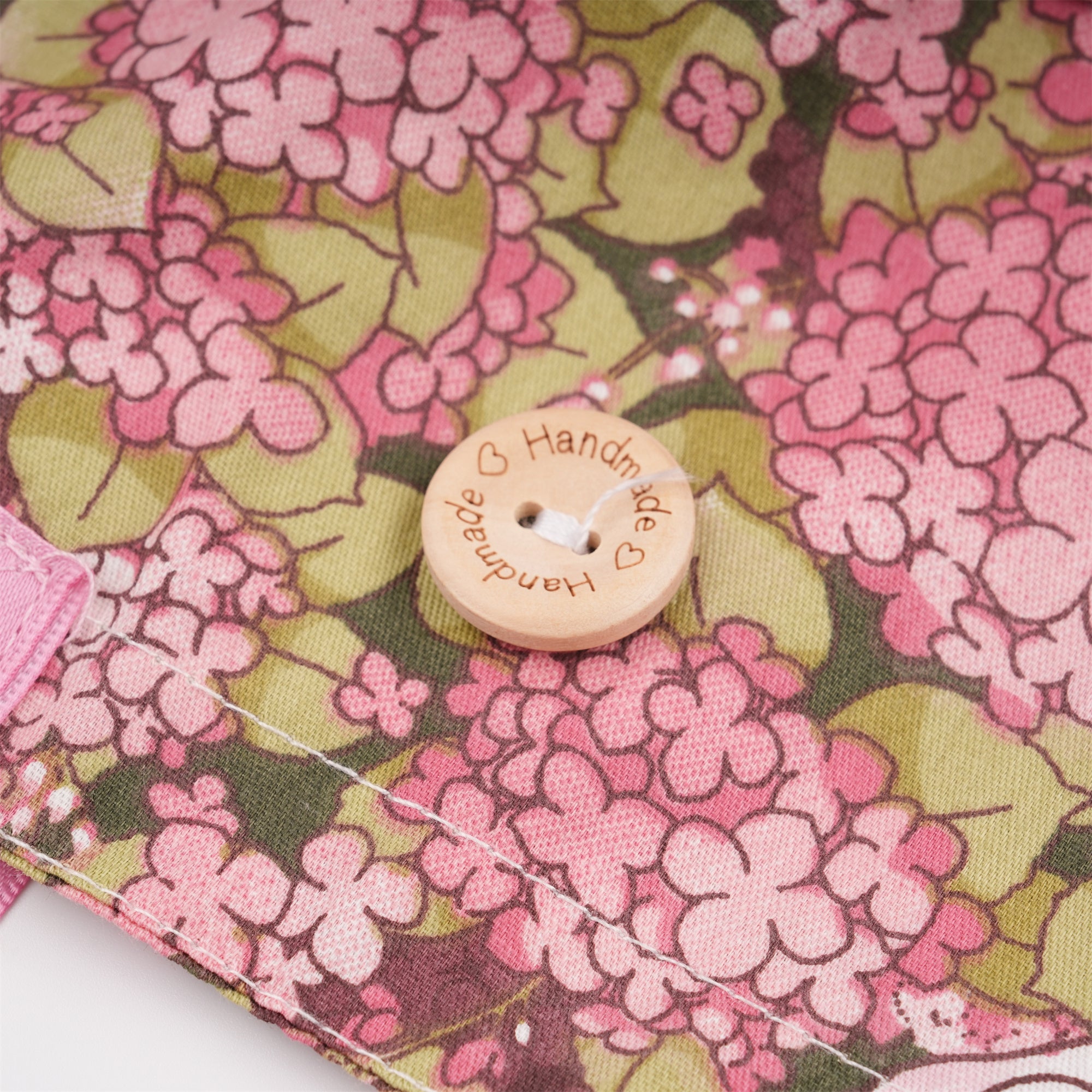 Pink Hydrangea Cotton Ponytail Scrub cap