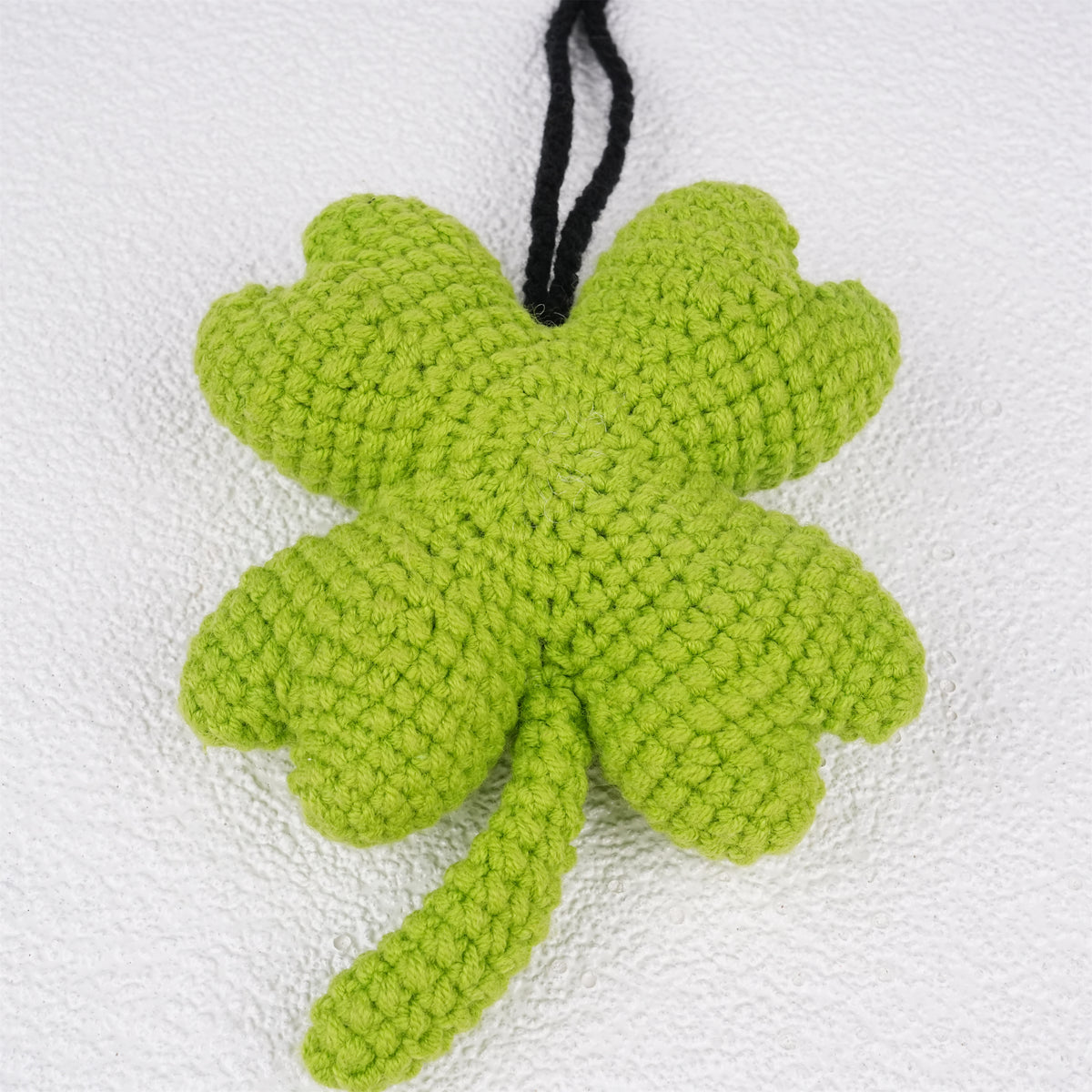 Crochet 3/4 Leaf Clover Car Mirror Hanging