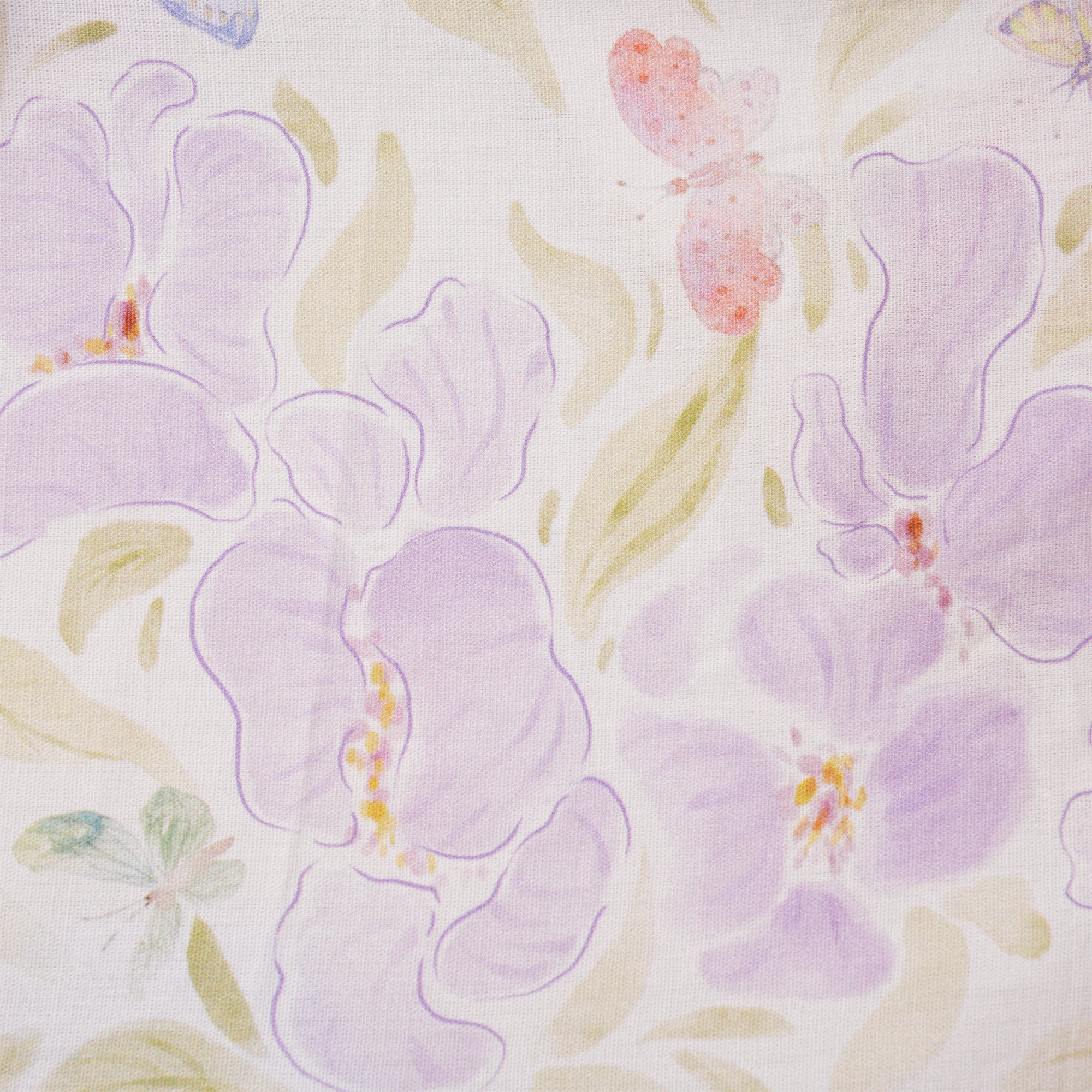 Purple Floral Butterfly Cotton Ponytail Scrub Cap