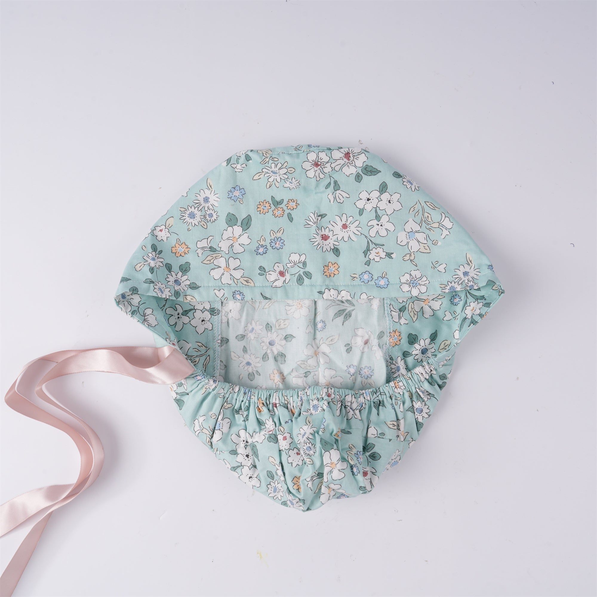 Cotton Ponytail Scrub Cap Handmade, Mint Green OR Hat