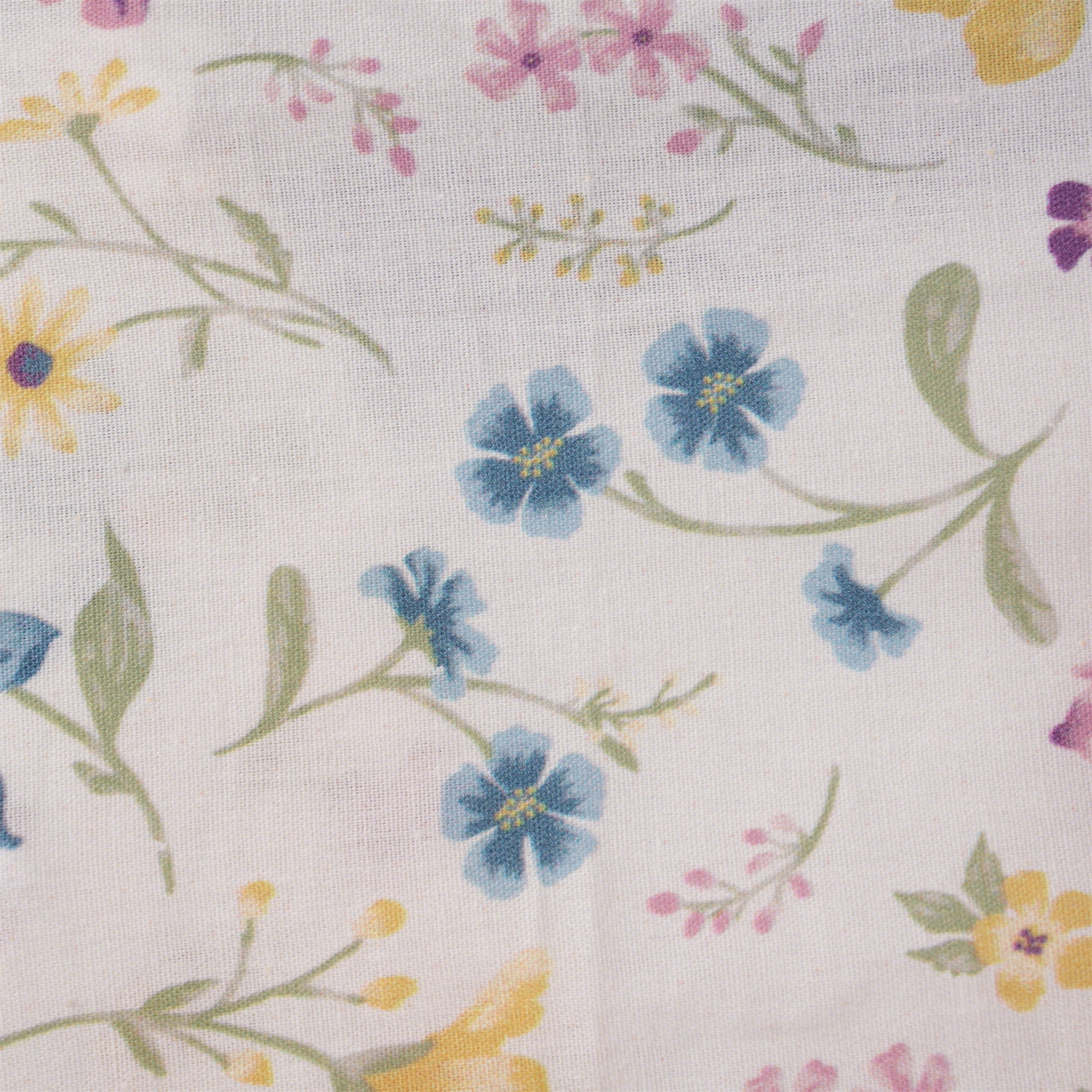 Small Flower Cotton Ponytail Scrub Cap,Purple Blue Yellow