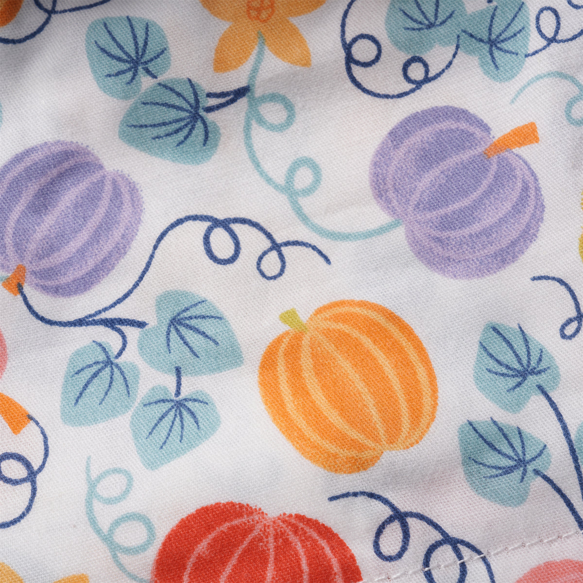 Colorful Pumpkin Fall Ponytail Scrub Cap