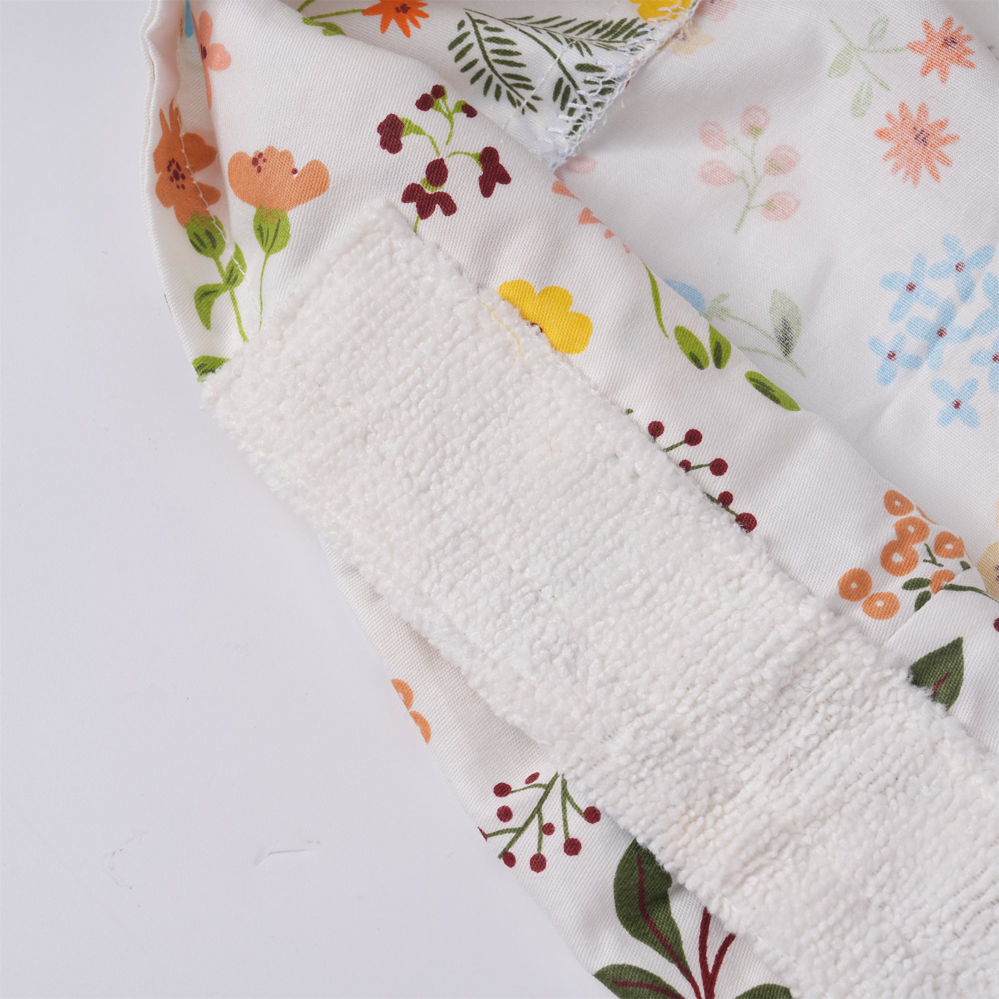 Summer Duck Floral Cotton Ponytail Scrub Cap