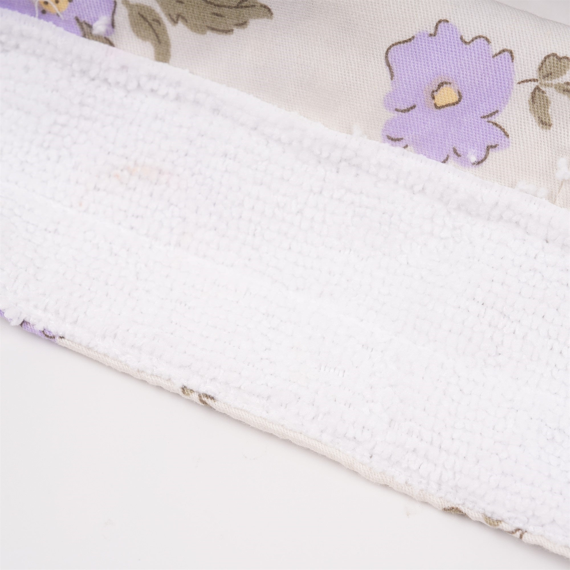 Purple Flower Cotton Ponytail Scrub Cap