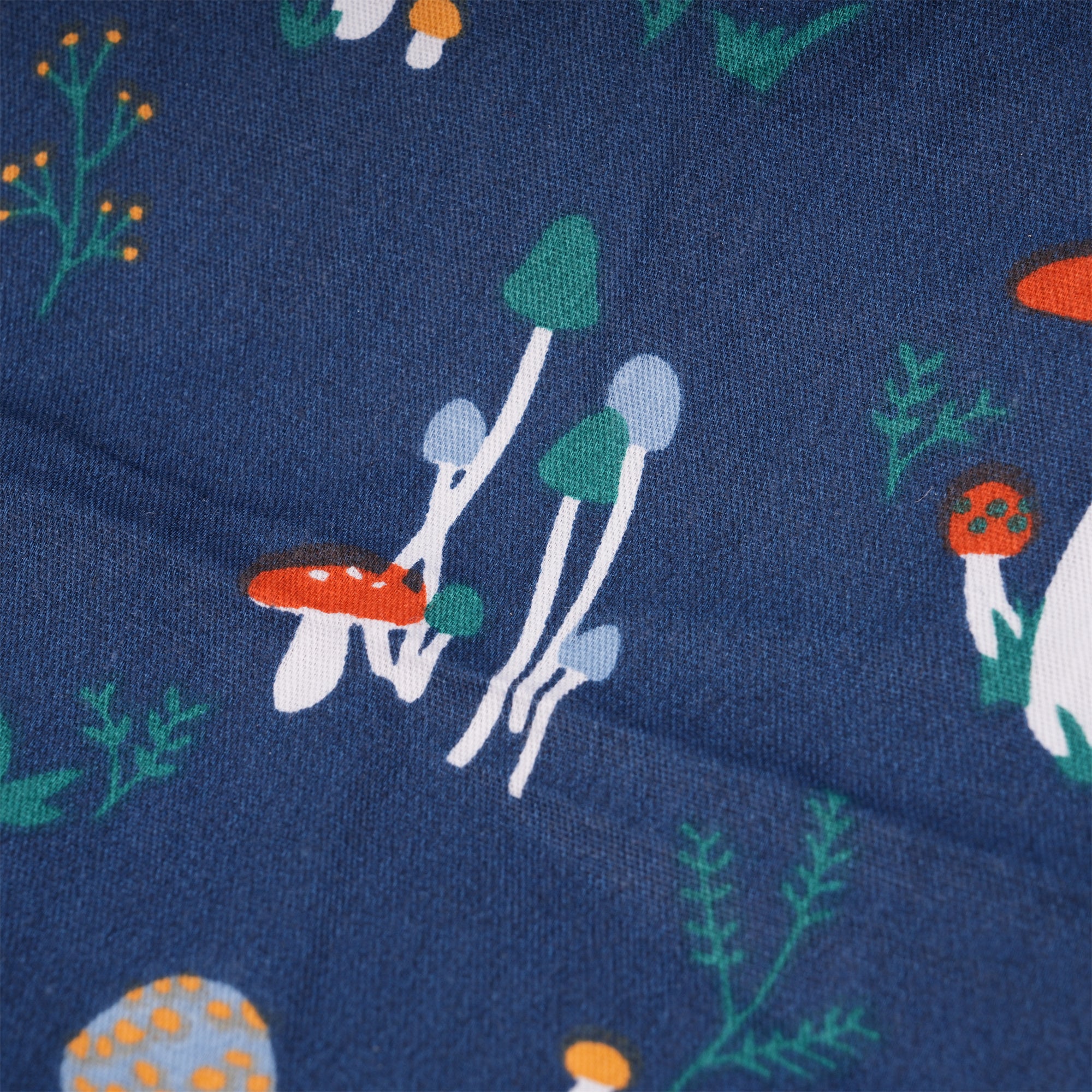 Navy Mushroom Cotton Ponytail Scrub Cap