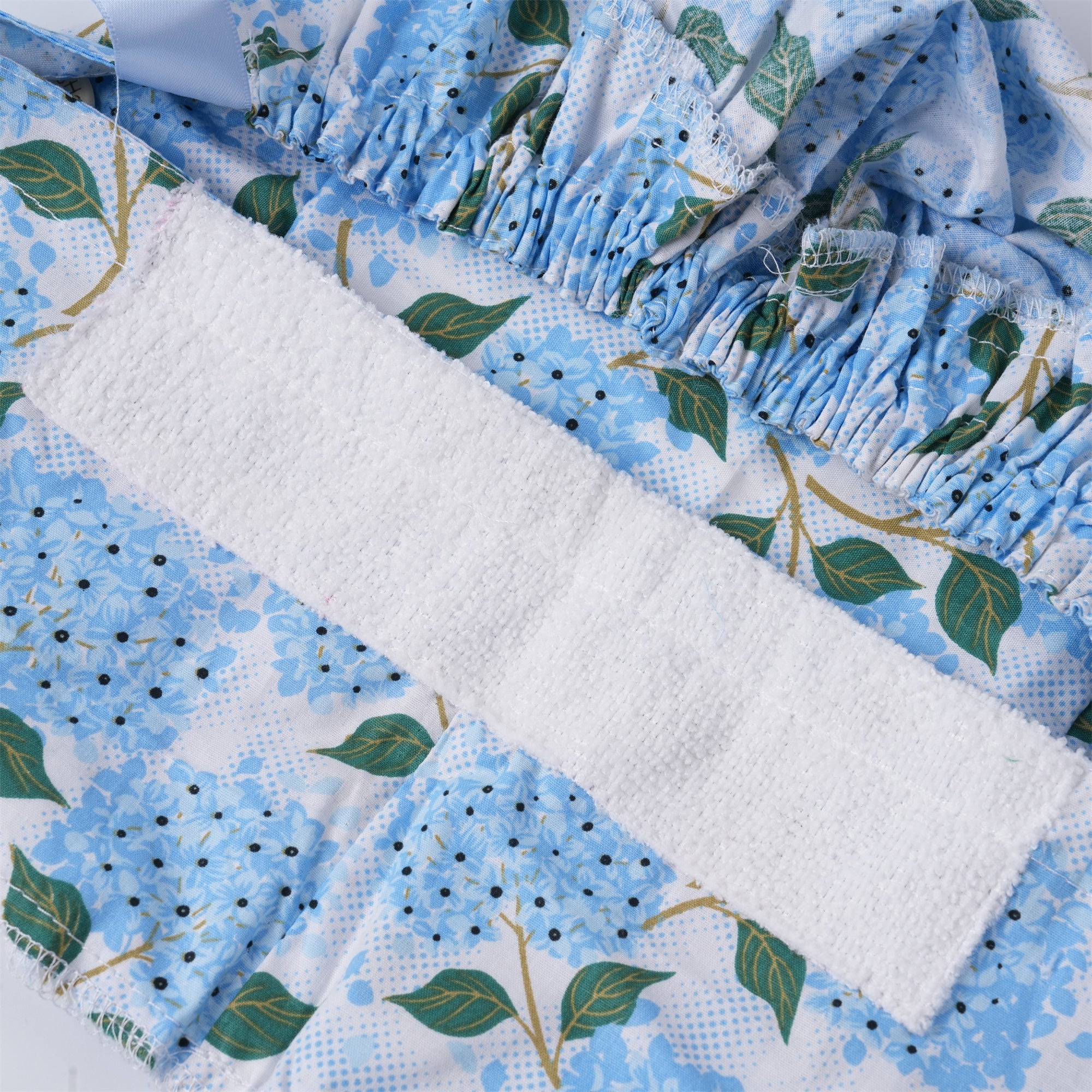 Blue Hydrangea Cotton Ponytail Scrub Cap