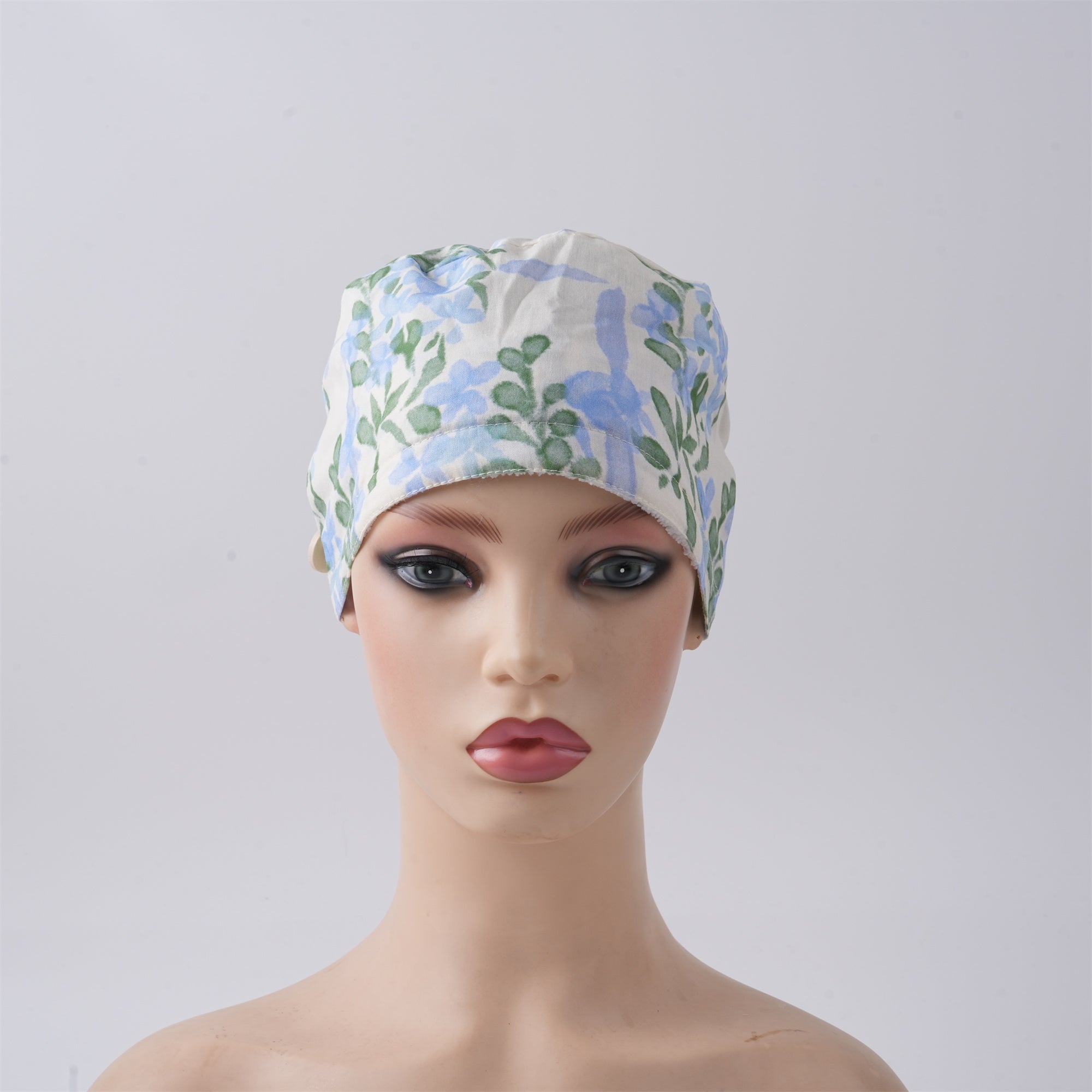 Blue Hyacinths Cotton Ponytail Scrub Cap