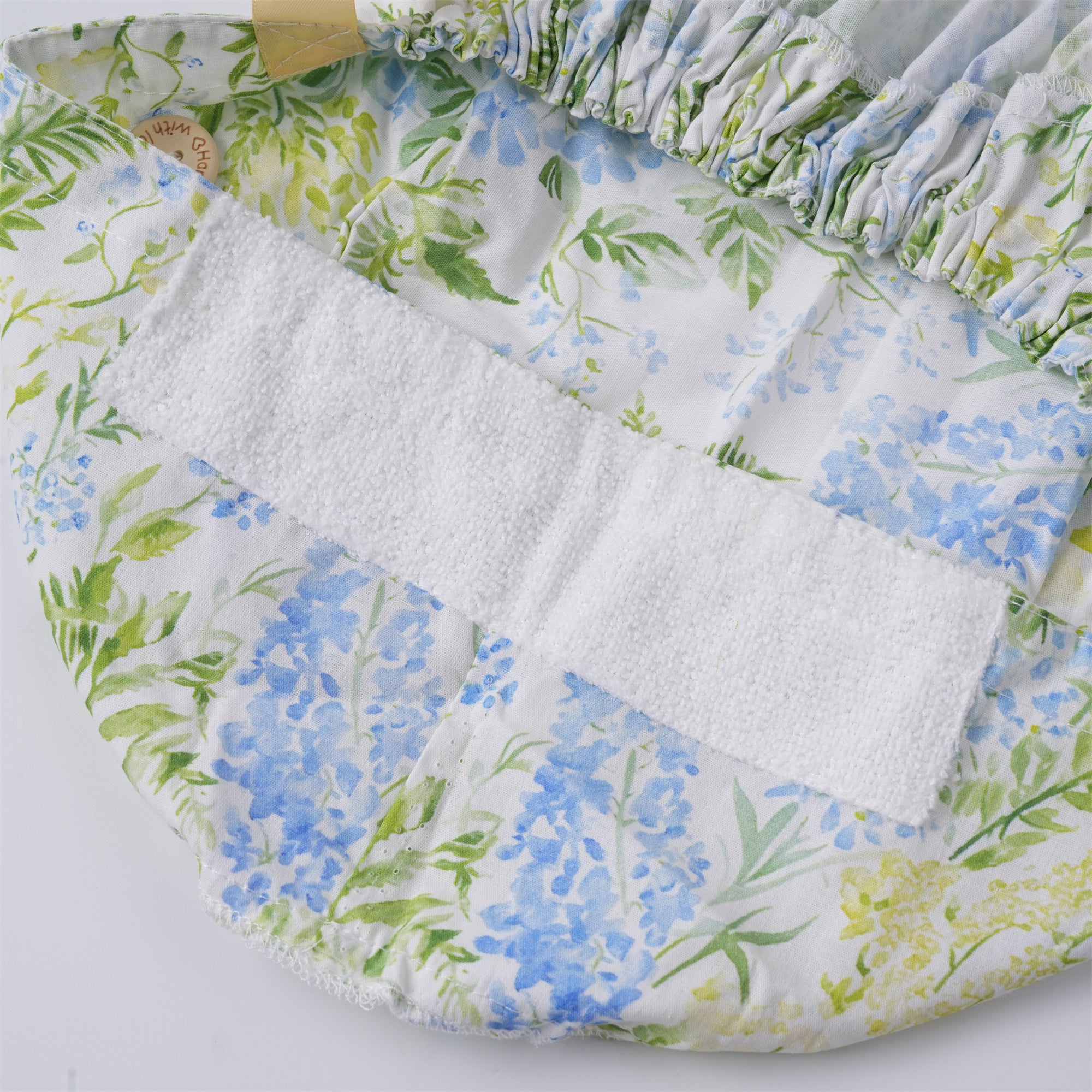 Watercolor Botianical Cotton Ponytail Scrub Cap