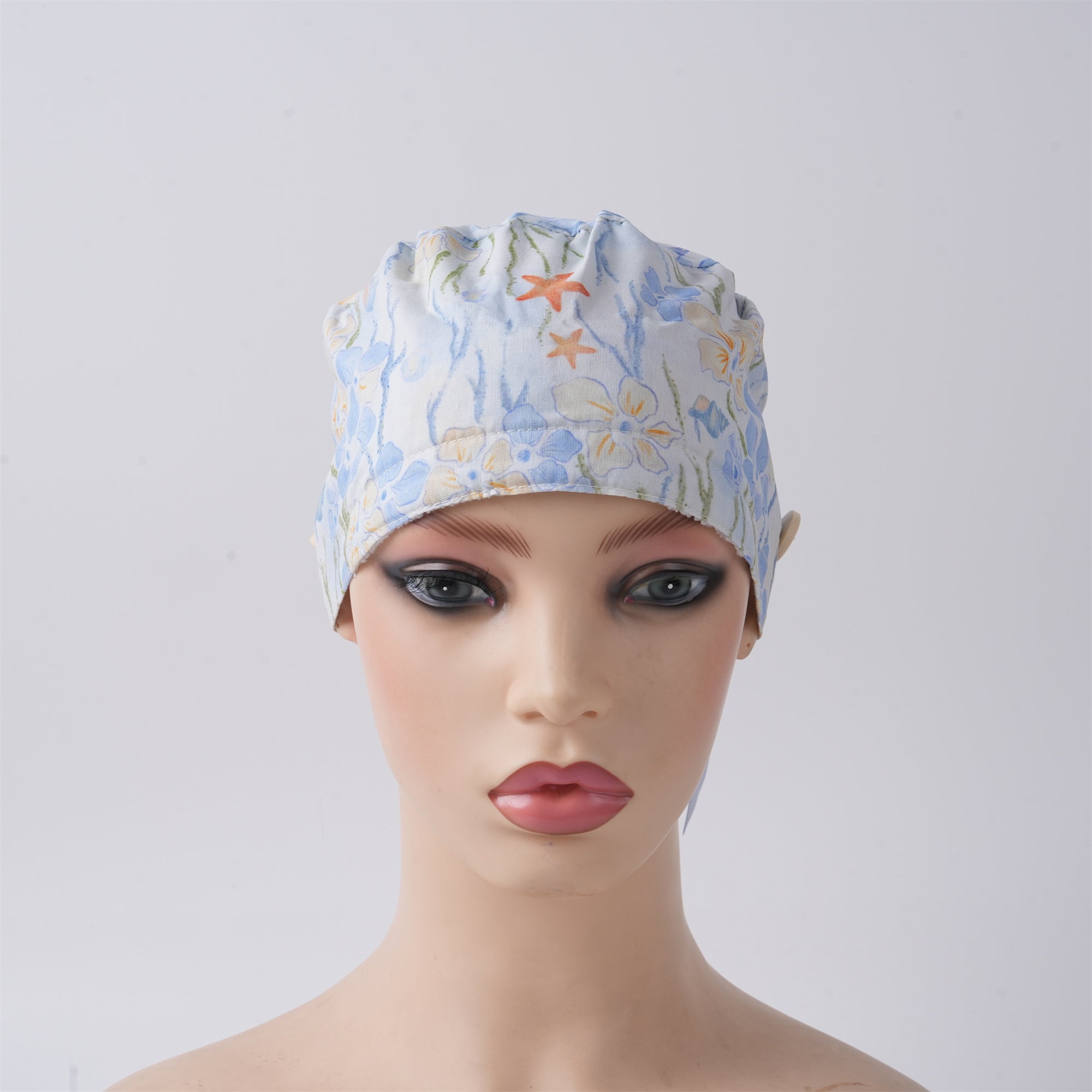 Blue Ocean Animal Ponytail Scrub Cap