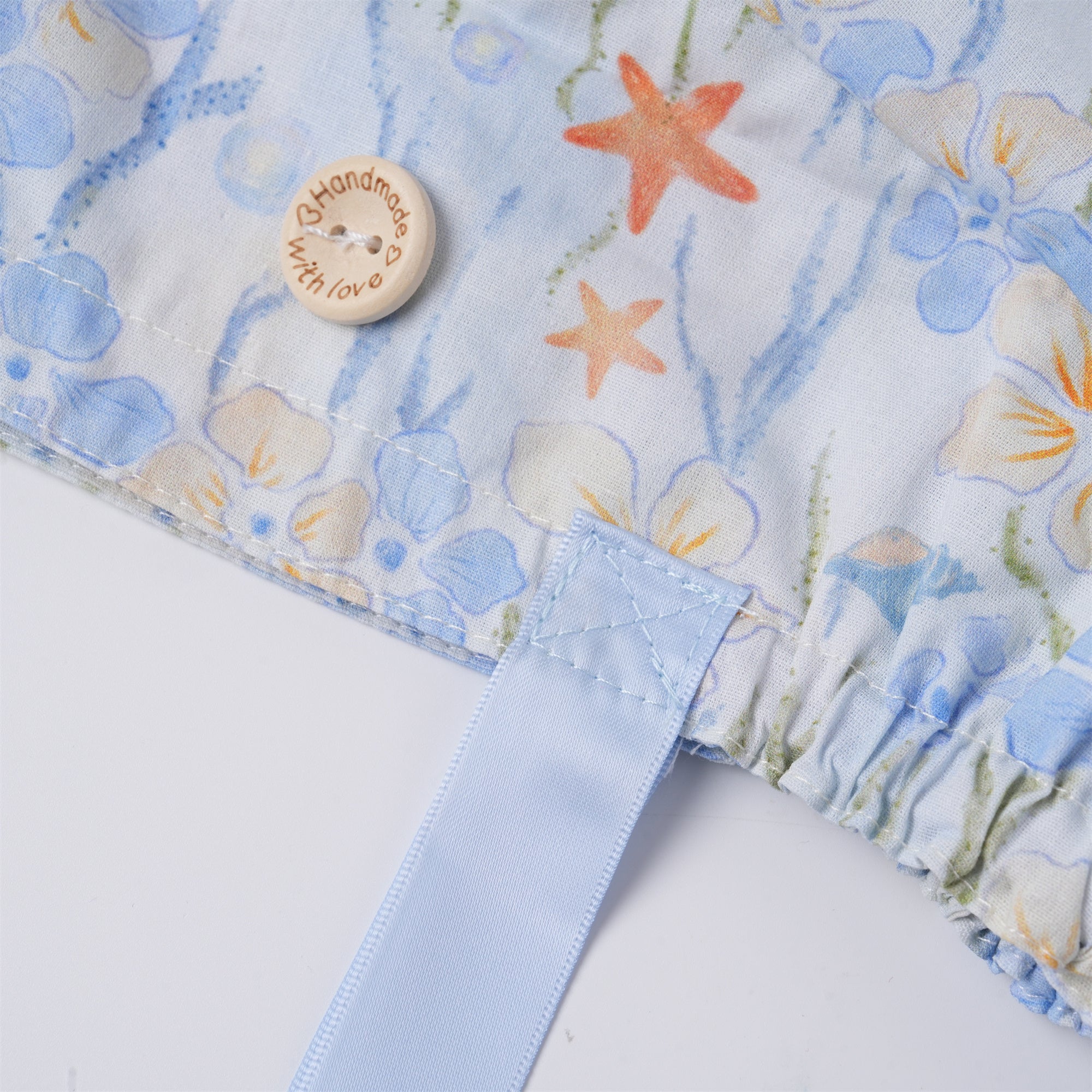 Blue Ocean Animal Ponytail Scrub Cap