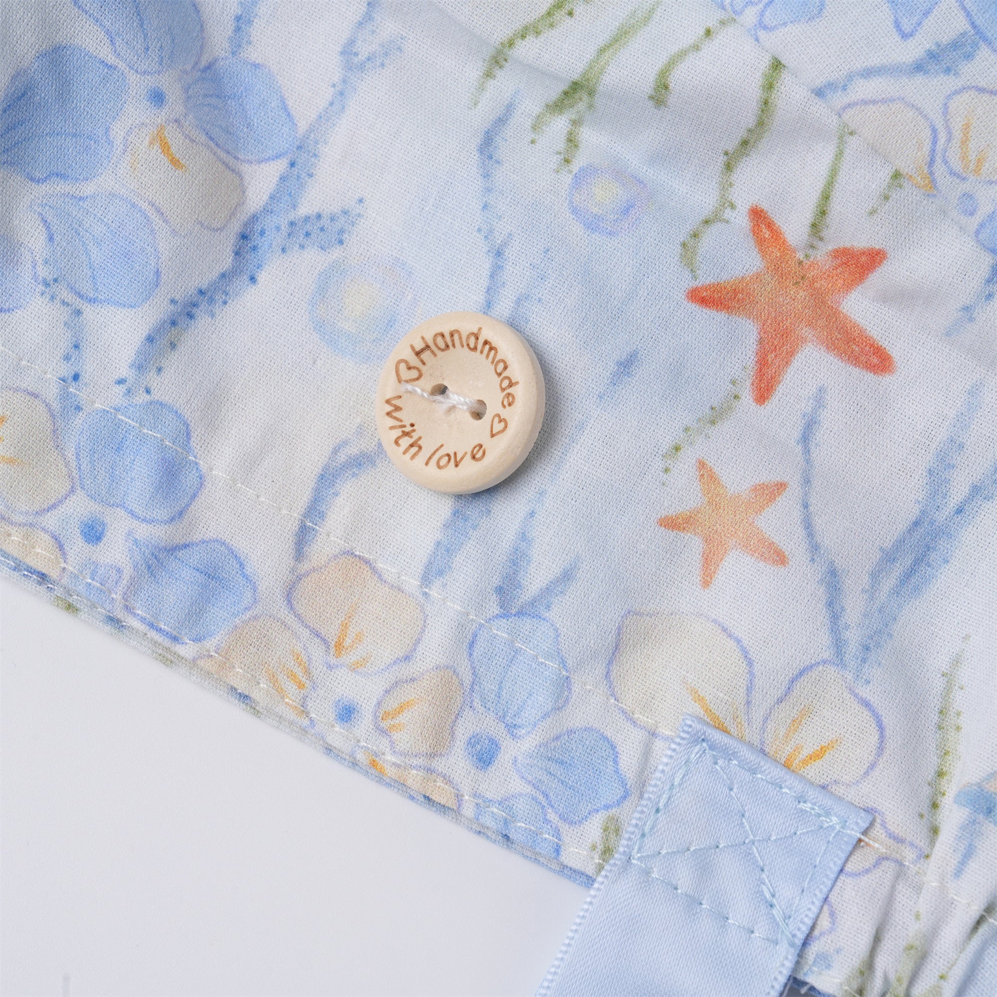 Blue Ocean Animal Ponytail Scrub Cap
