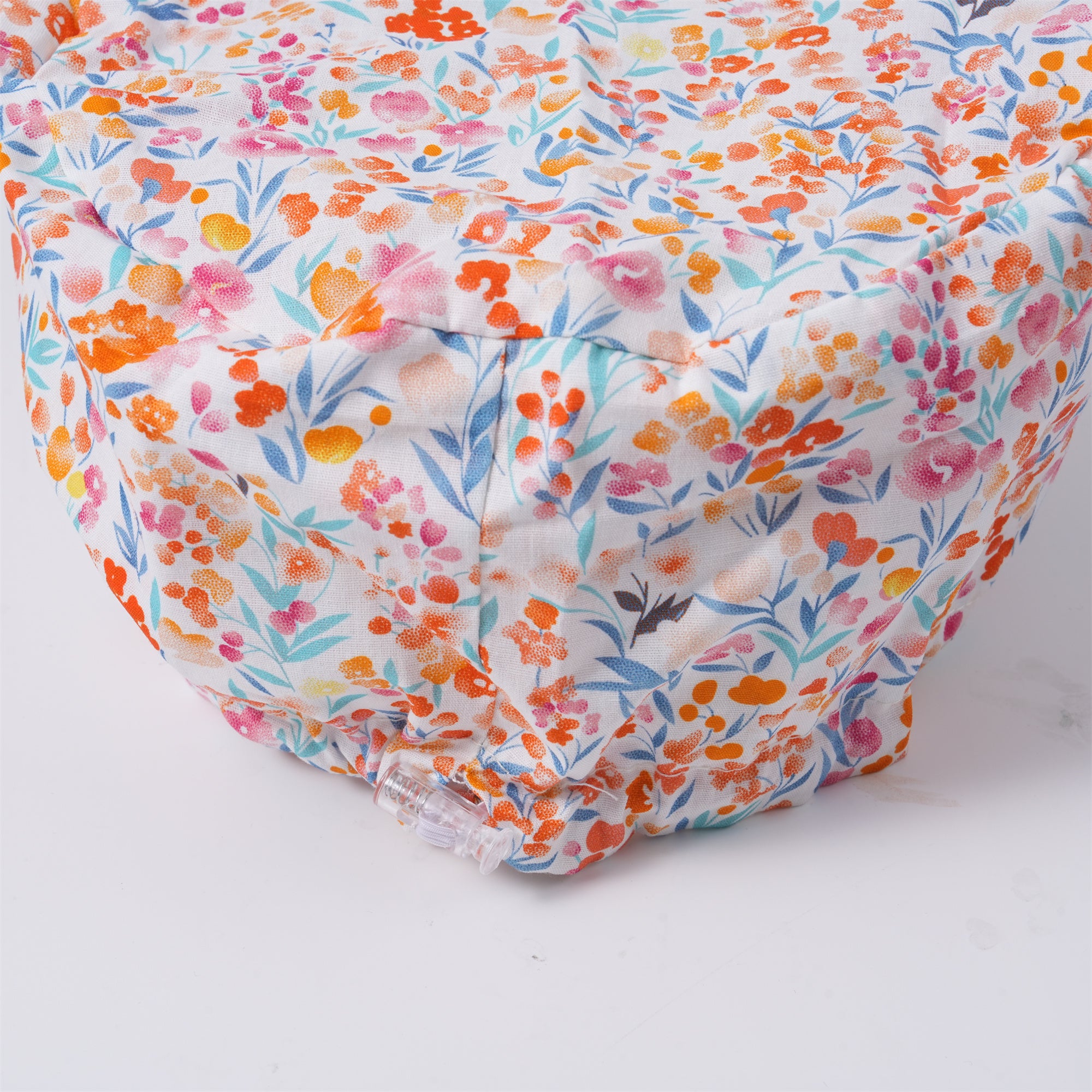 Pink Floral Cotton Surgical Scrub Cap -Tieback Style