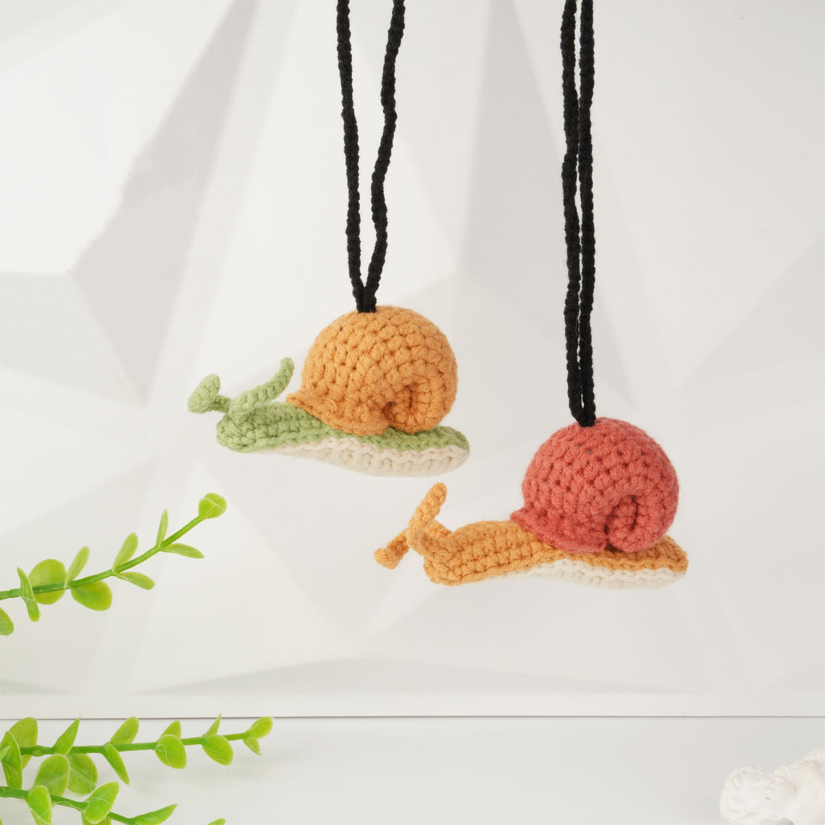 Crochet Snail Car Hanging