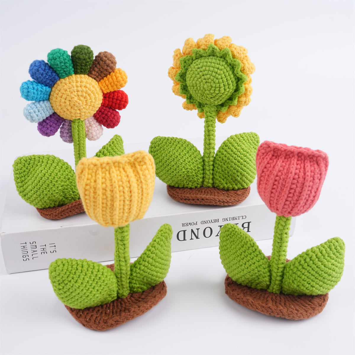 Crochet Tulip/Sunflower Phone Holder,Handmade Gifts