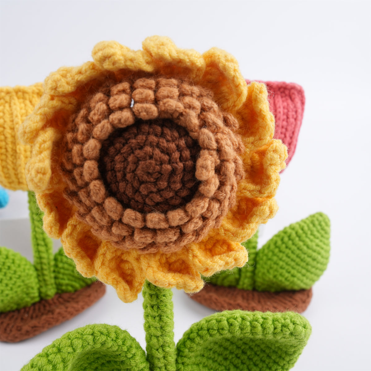 Crochet Tulip/Sunflower Phone Holder,Handmade Gifts