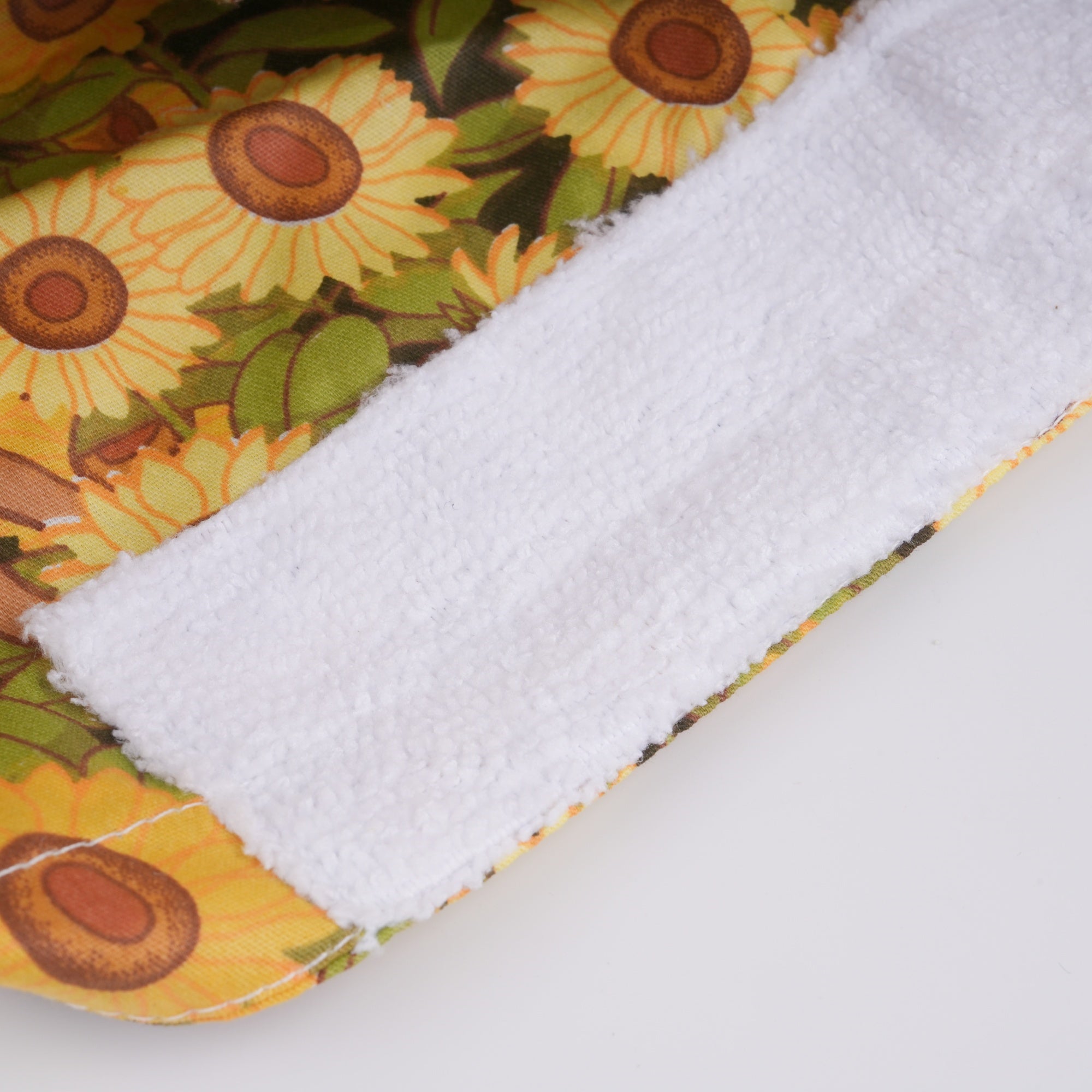 Yellow Sunflower Cotton Ponytail Scrub Cap