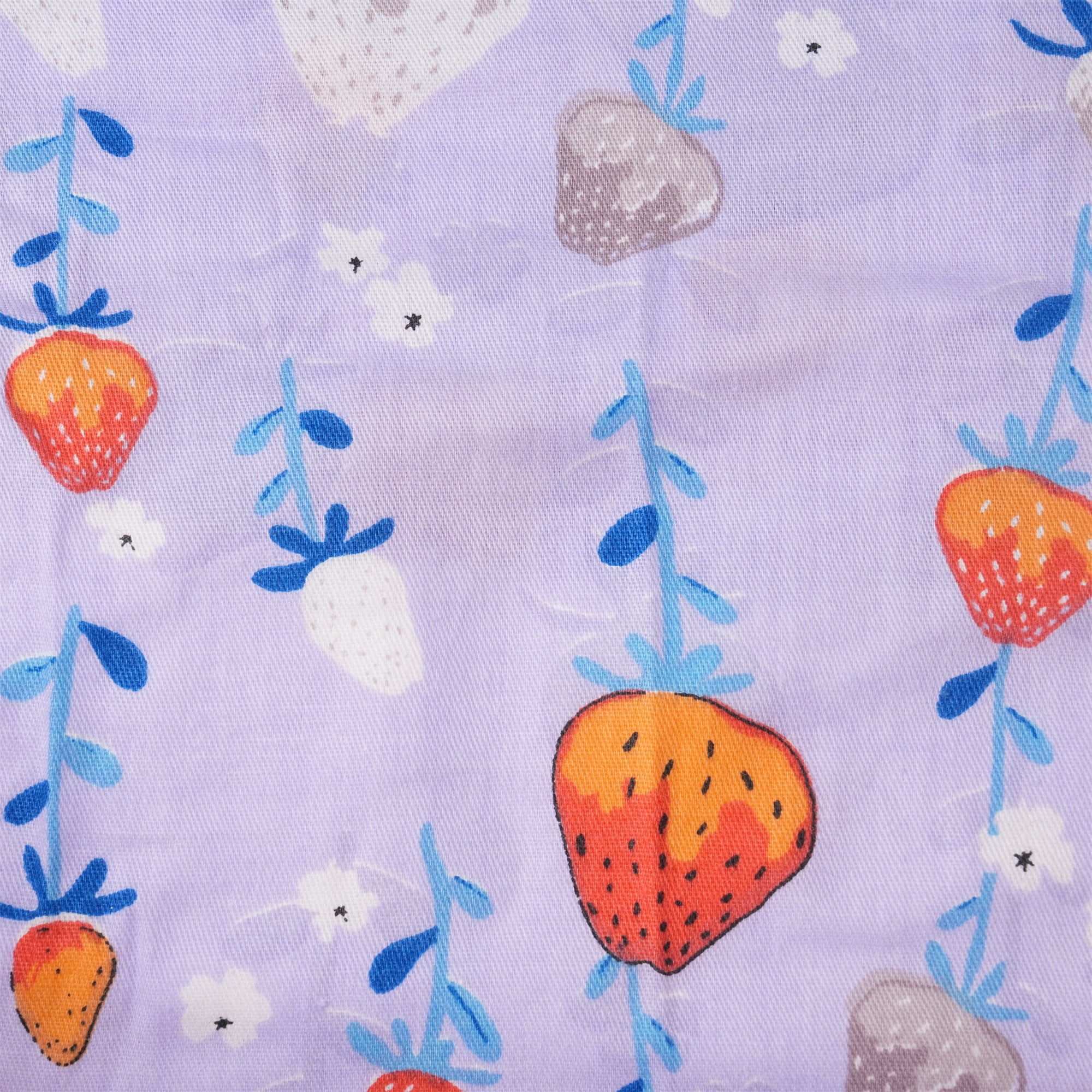Strawberry Flower Cotton Ponytail Scrub Cap