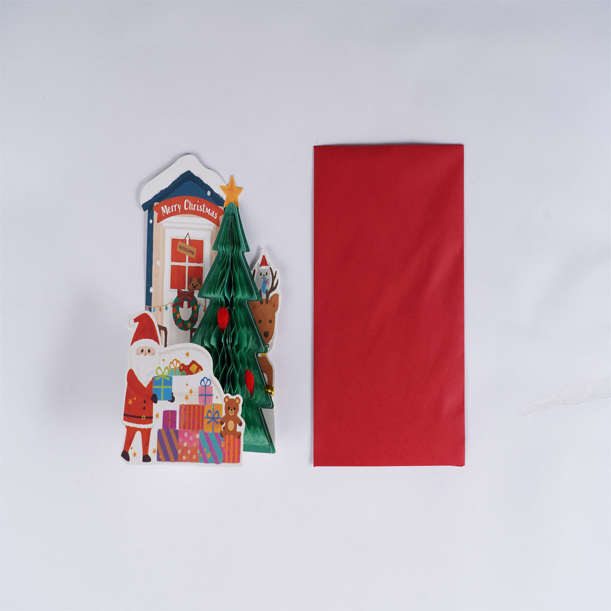 Cute Tiny Santa Gift Christmas Card