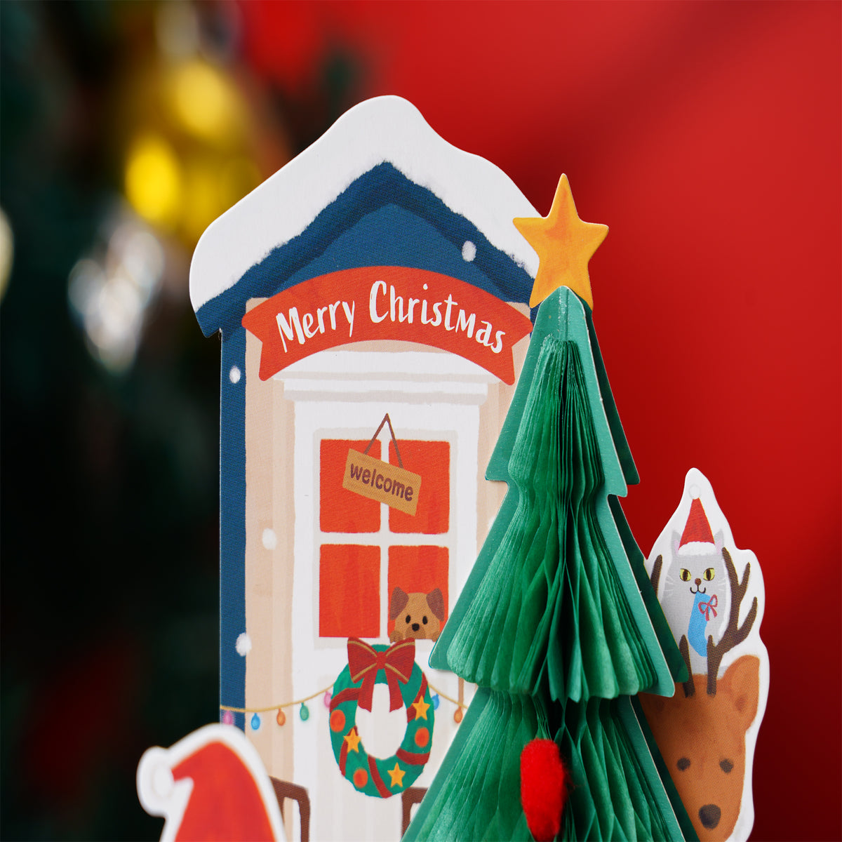 Cute Tiny Santa Gift Christmas Card