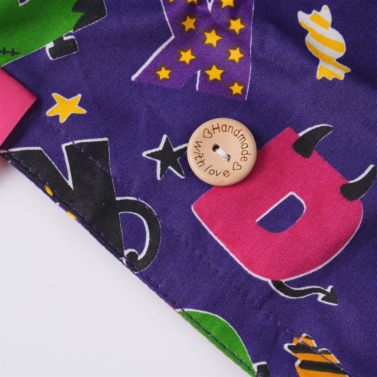 Spooky Halloween Letter Ponytail Scrub Cap
