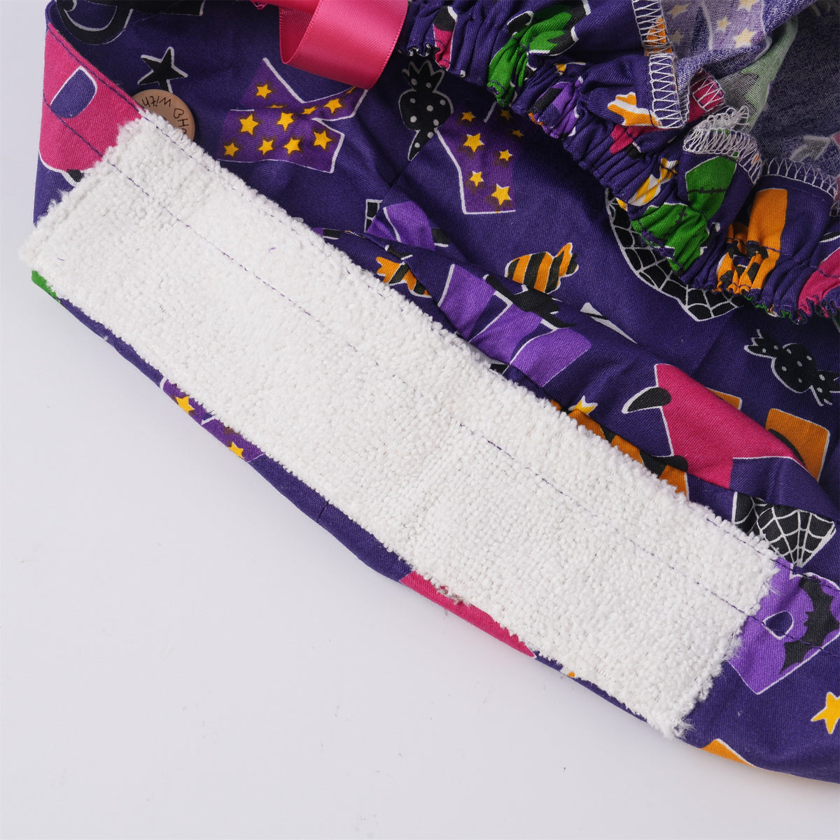 Spooky Halloween Letter Ponytail Scrub Cap