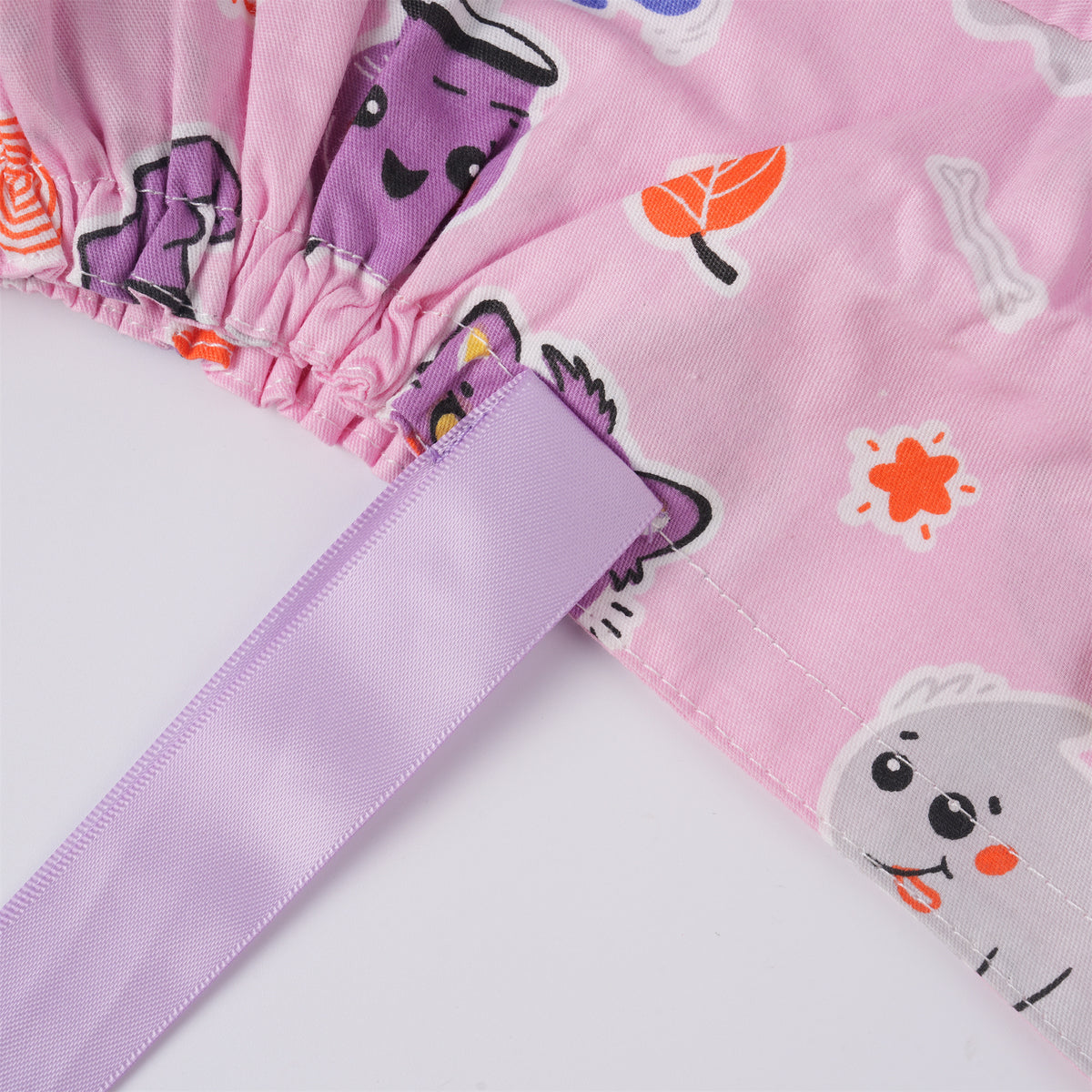 Cute Ghost Candy Ponytail Scrub Cap, Yellow Pink Optional