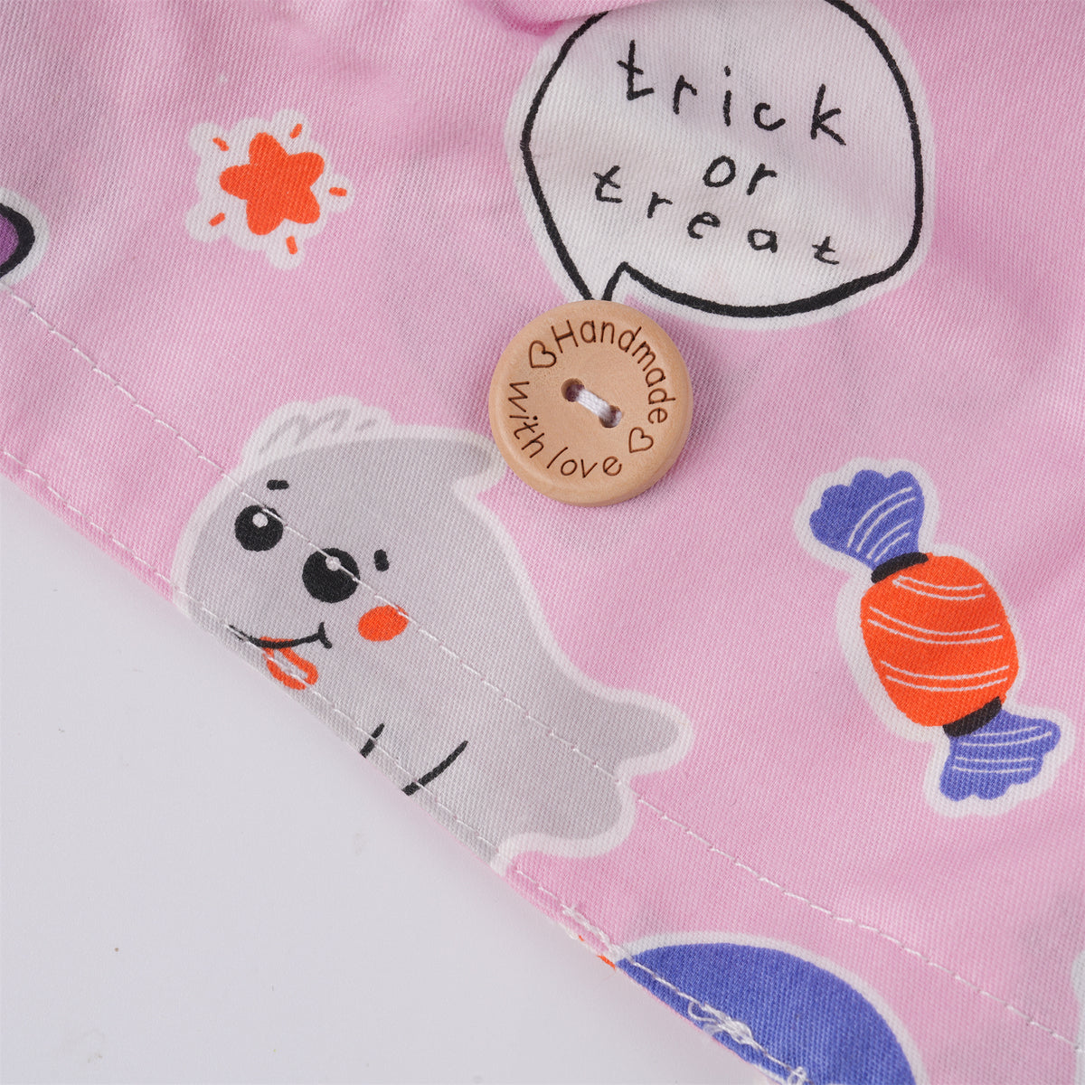 Cute Ghost Candy Ponytail Scrub Cap, Yellow Pink Optional