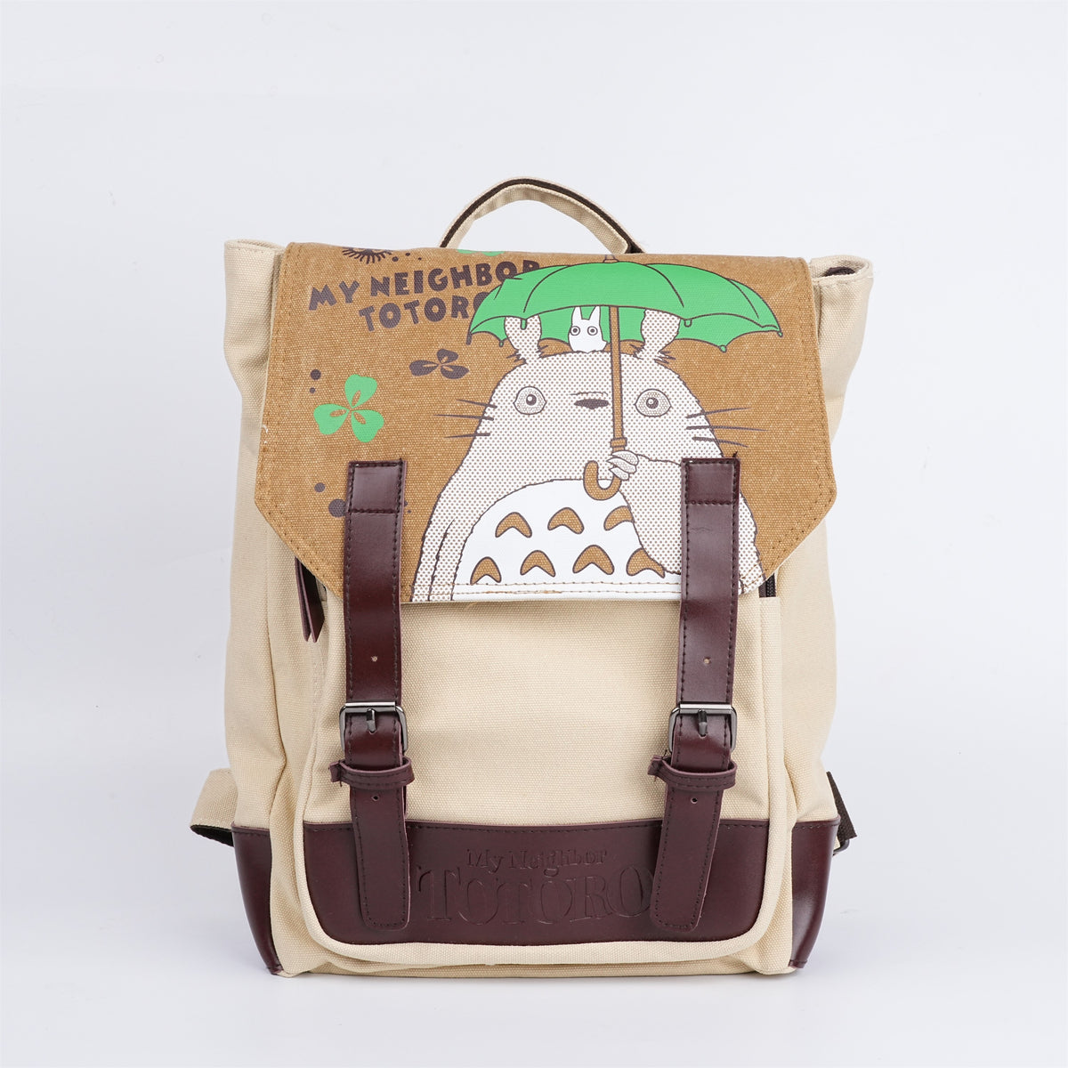 Totoro Khaki Canvas Backpack
